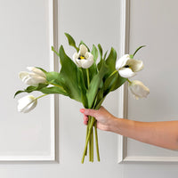 5 White Open Tulips (Worth £62.50)