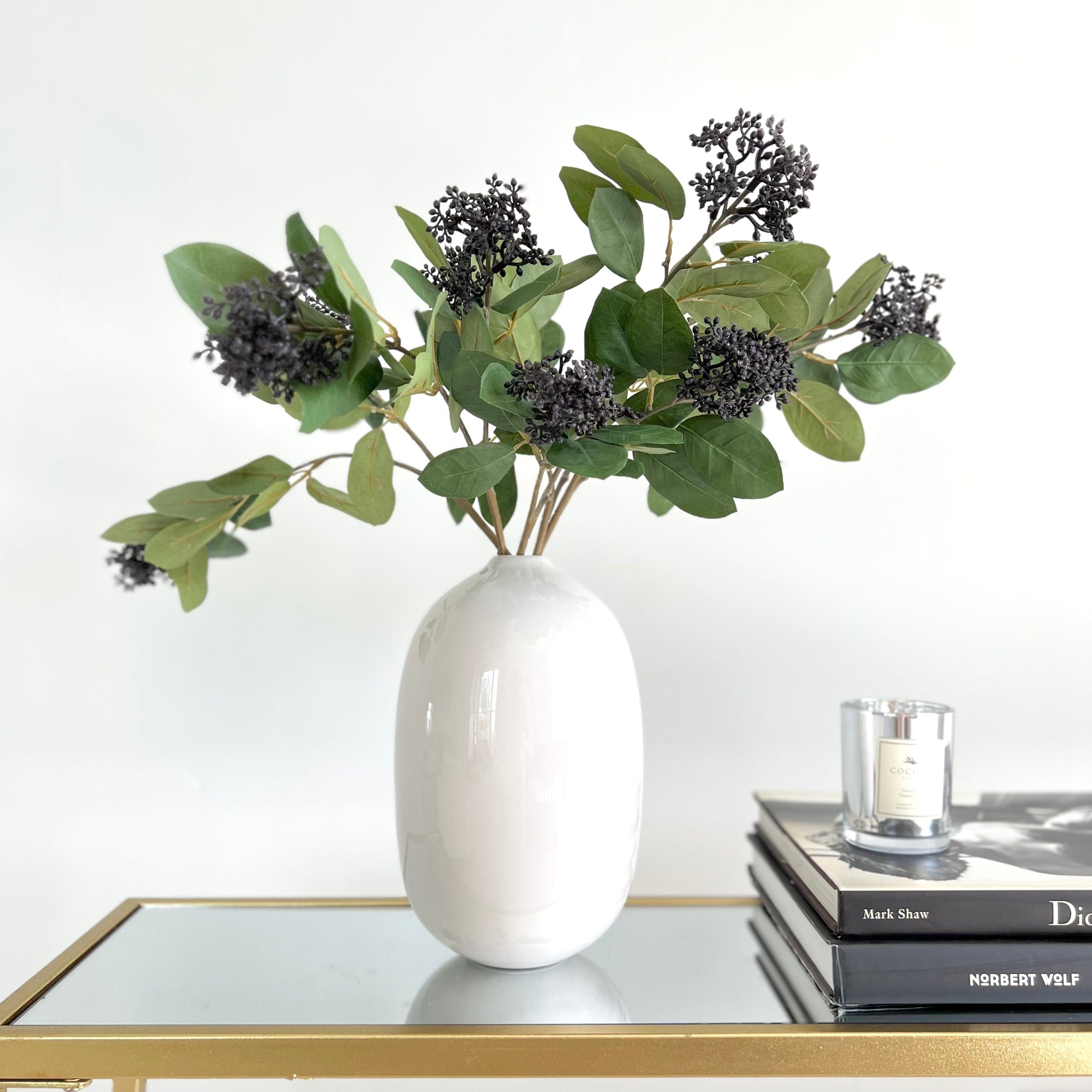 Realistic Artificial Black Seed Pod ABX0608GR by The Faux Flower Company