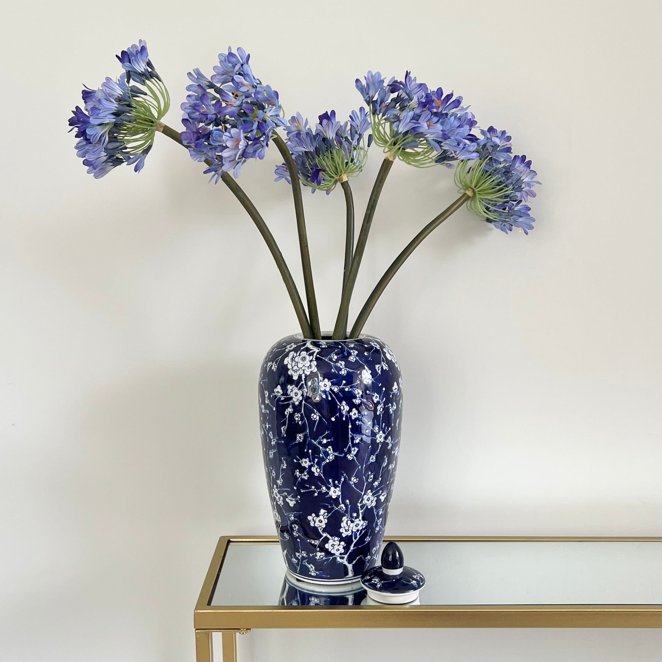 Realistic Artificial Blue Purple Agapanthus ABX7347BL by The Faux Flower Company