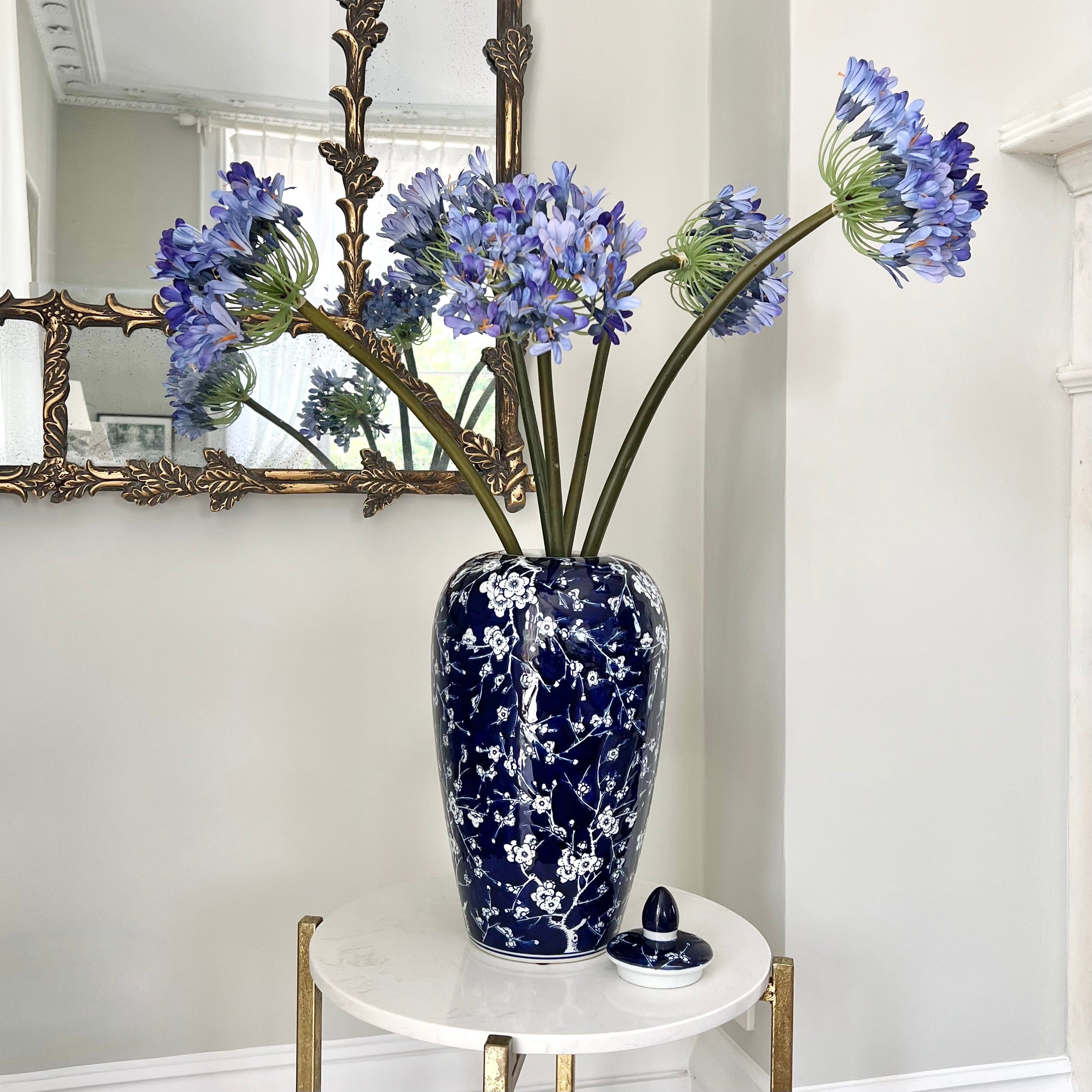 Realistic Artificial Blue Purple Agapanthus ABX7347BL by The Faux Flower Company