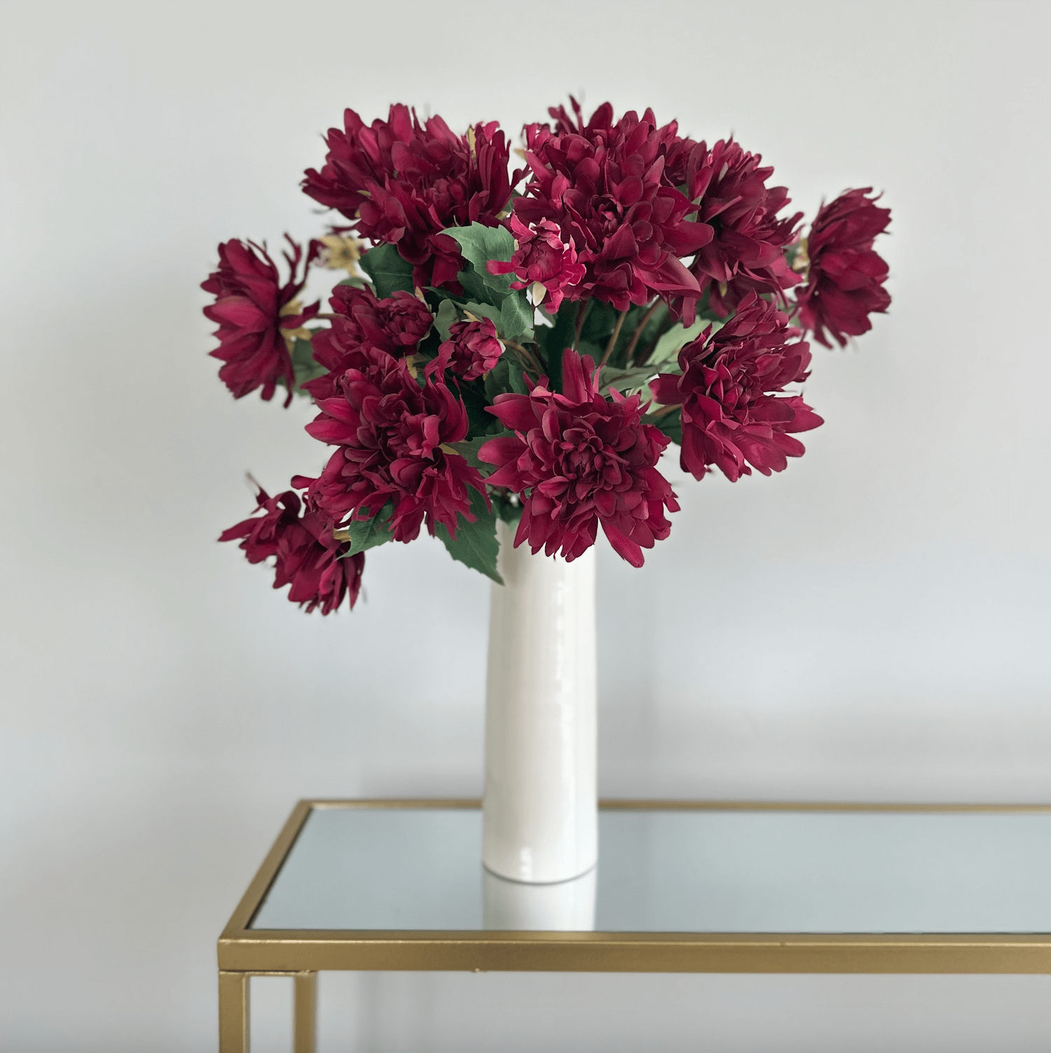 Realistic Artificial Burgundy Dahlia ABX9799PU by The Faux Flower Company