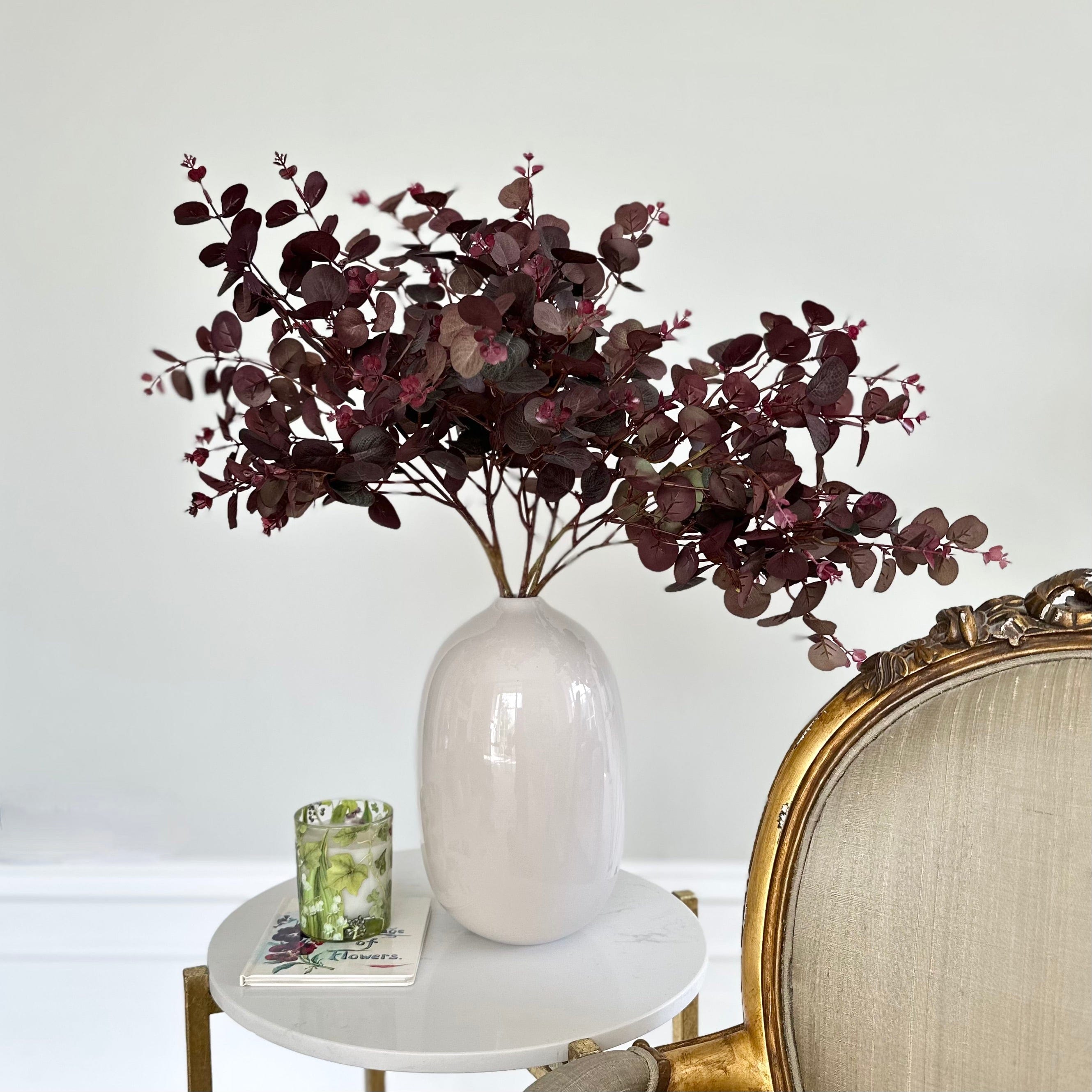 Realistic Artificial Burgundy Eucalyptus ABZ0076BD by The Faux Flower Company