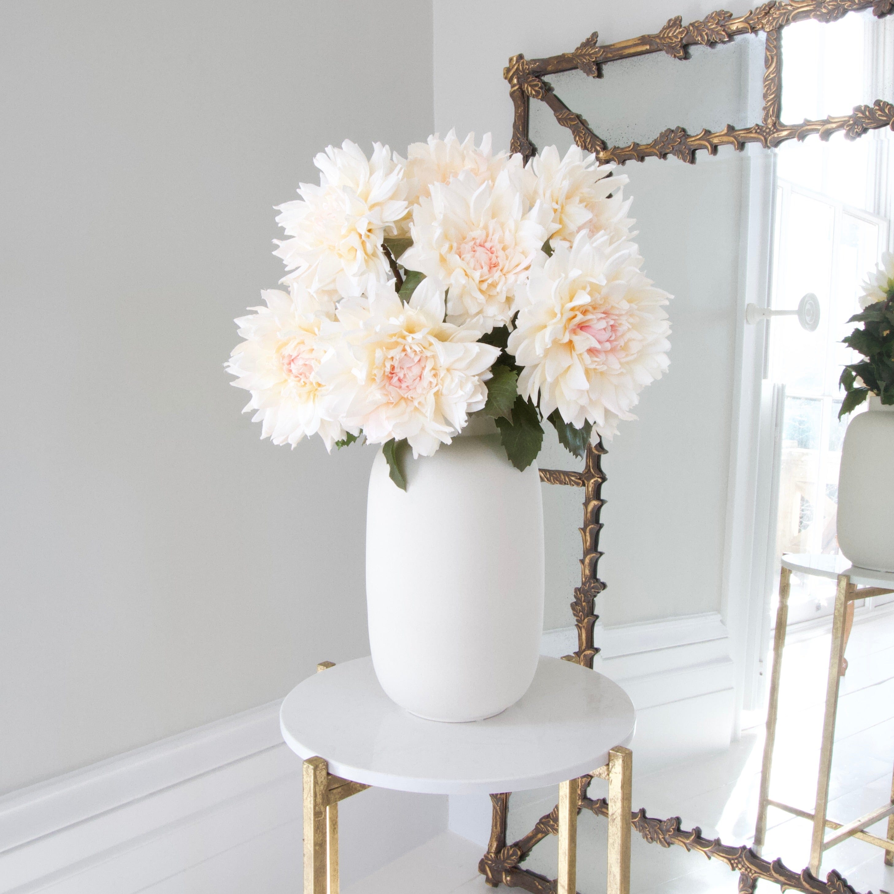 Realistic Artificial Cafe Au Lait Dahlia ABY2216LPK by The Faux Flower Company