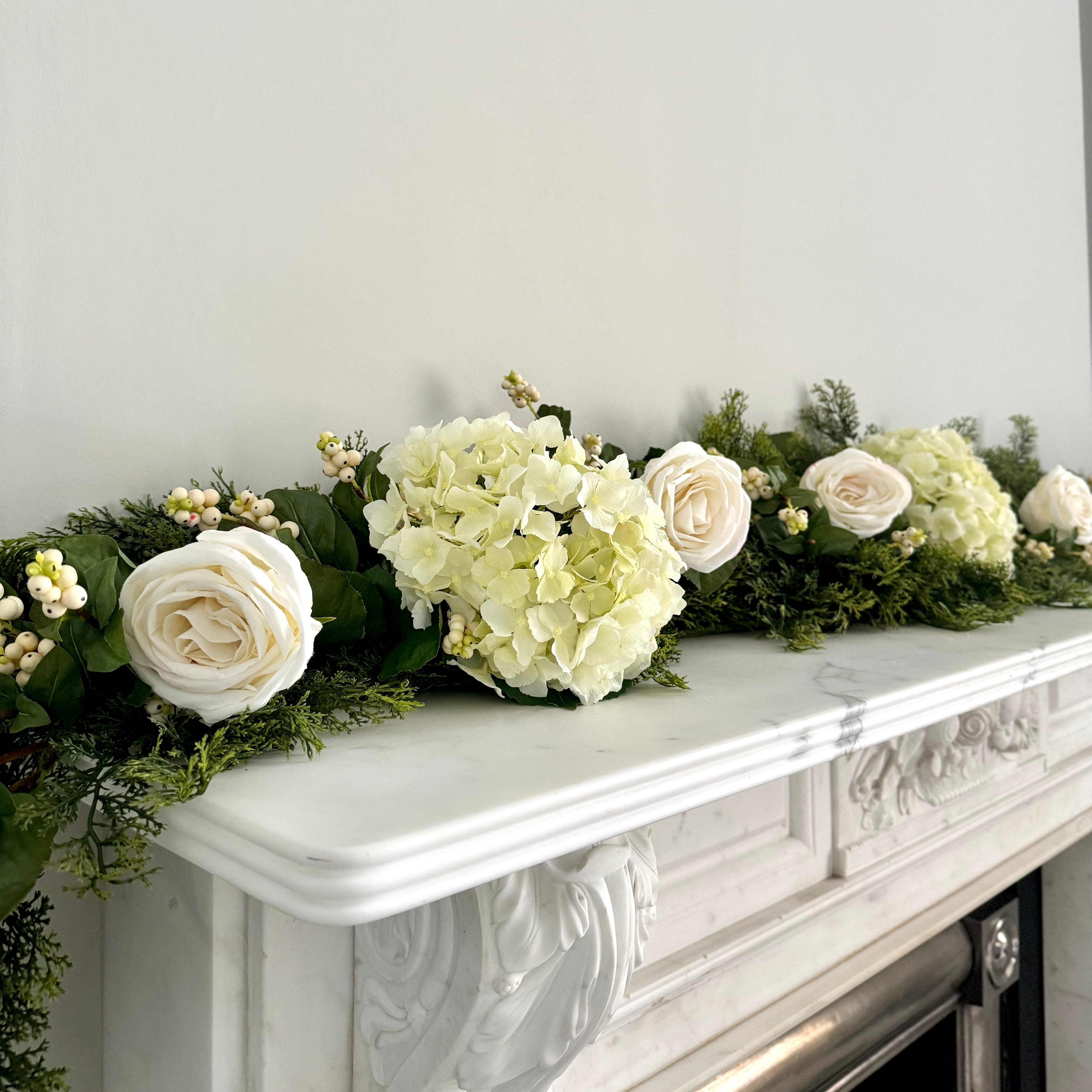 Realistic Artificial Cream Cypress Bush Garland Set - Splendour GARLAND CREAM/SPLENDOUR by The Faux Flower Company