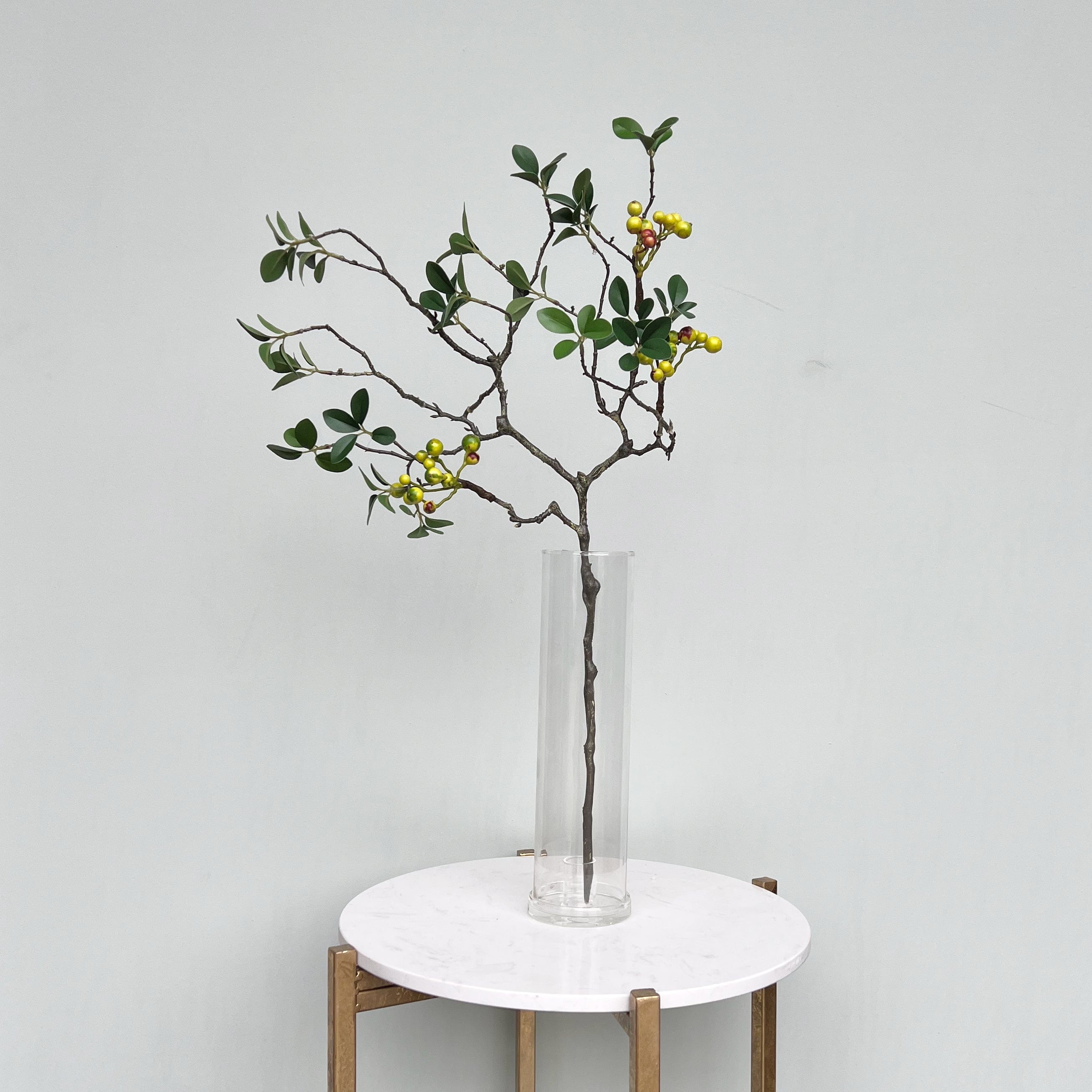 Realistic Artificial Green Berry Spray ABZ5081GR by The Faux Flower Company