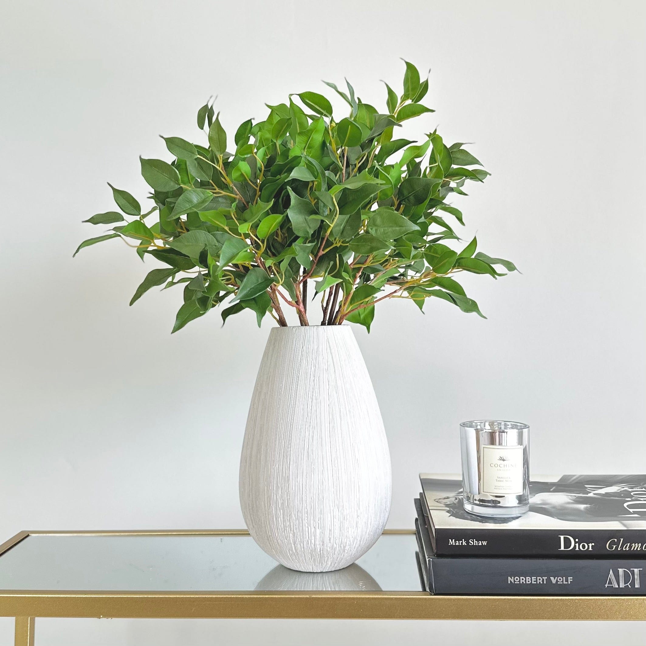 Realistic Artificial Green Ficus Leaves ABY1067GR by The Faux Flower Company