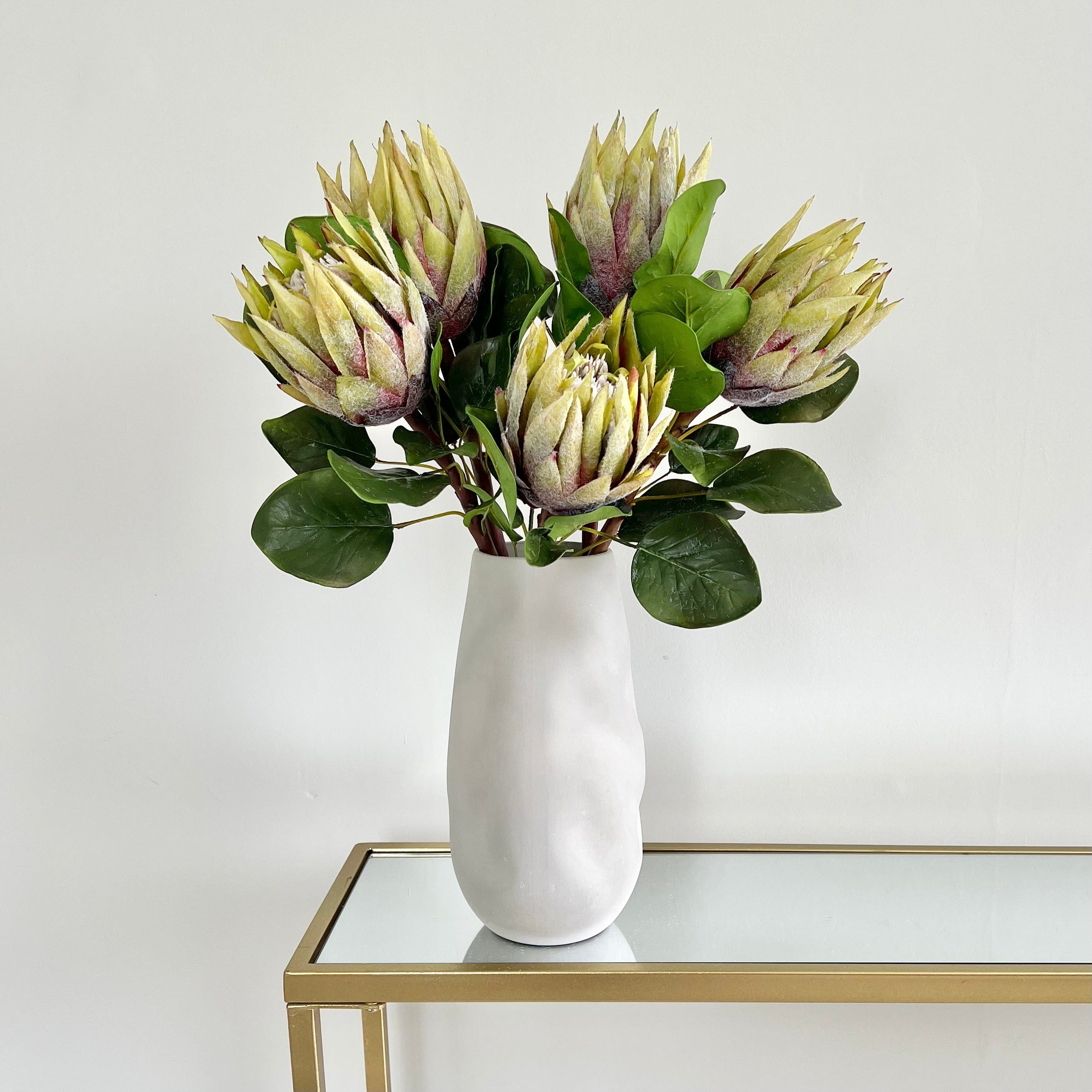 Realistic Artificial Green King Protea ABY7018GR by The Faux Flower Company
