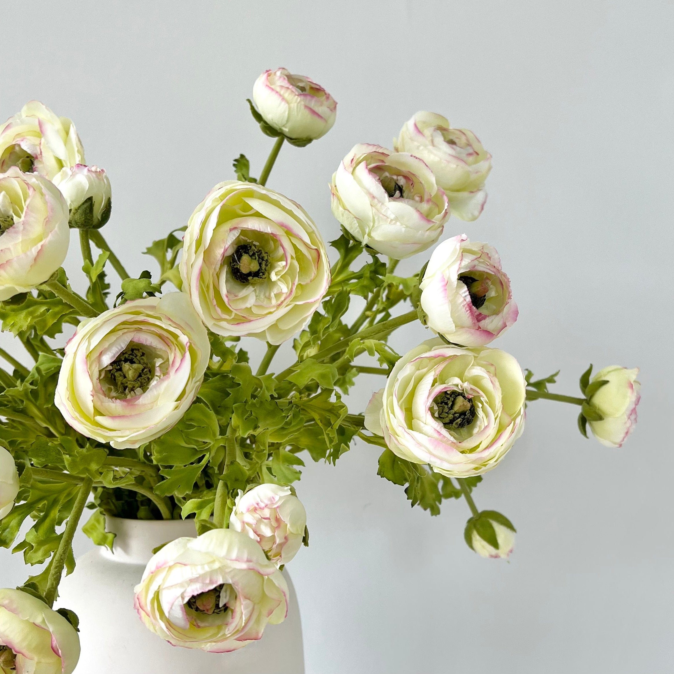 Realistic Artificial Green Ranunculus ABY5767GR by The Faux Flower Company