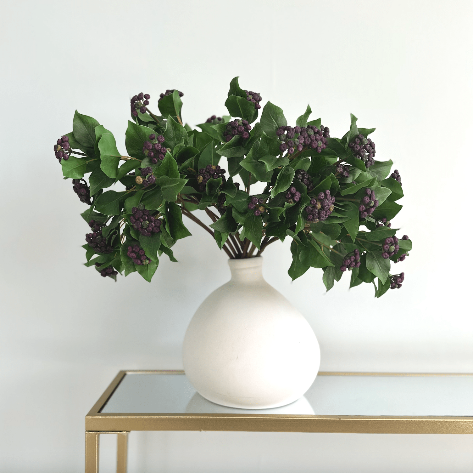 Realistic Artificial Ivy with Purple Berries ABY1017PU by The Faux Flower Company
