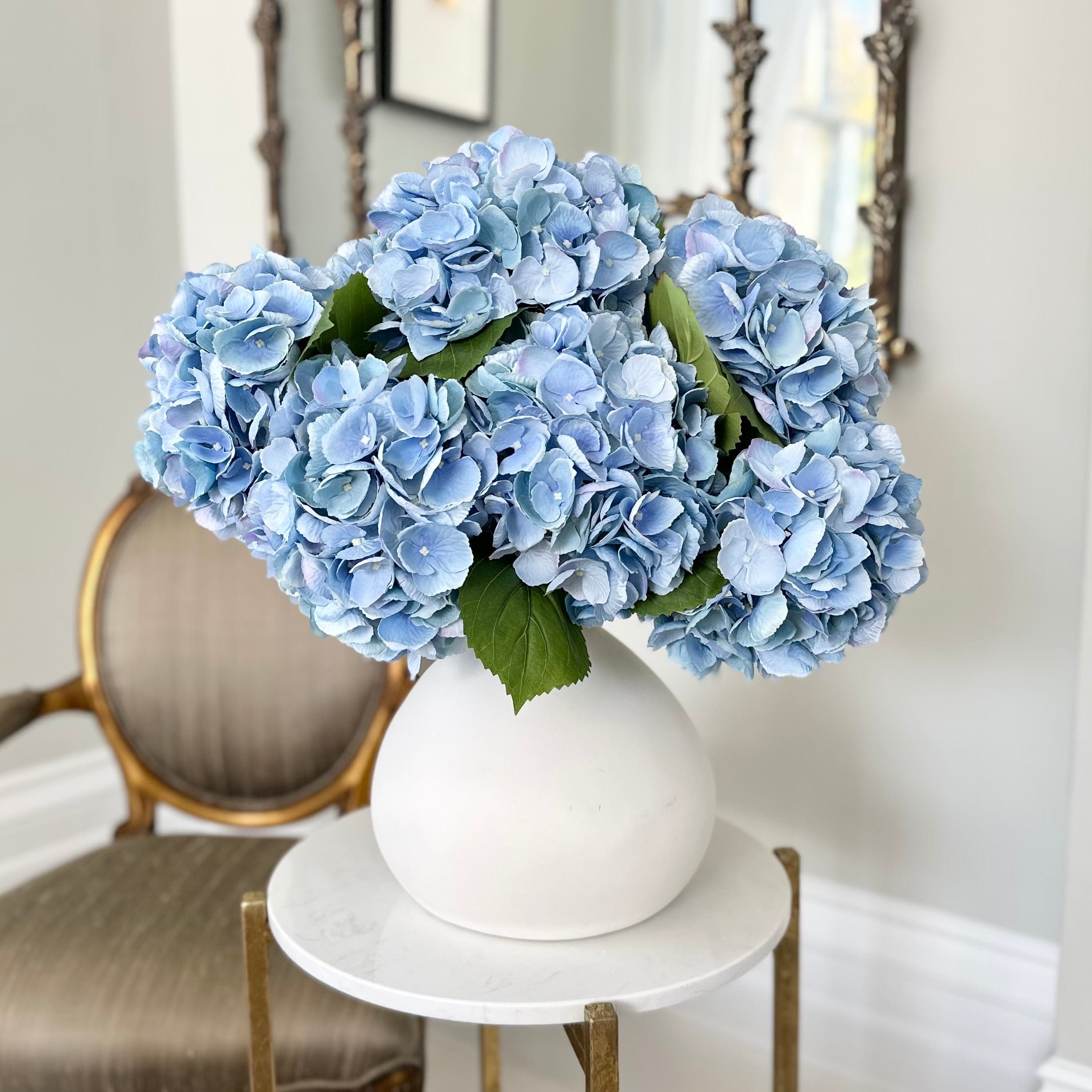 Realistic Artificial Pale Blue Hydrangea ABX5001LBL by The Faux Flower Company
