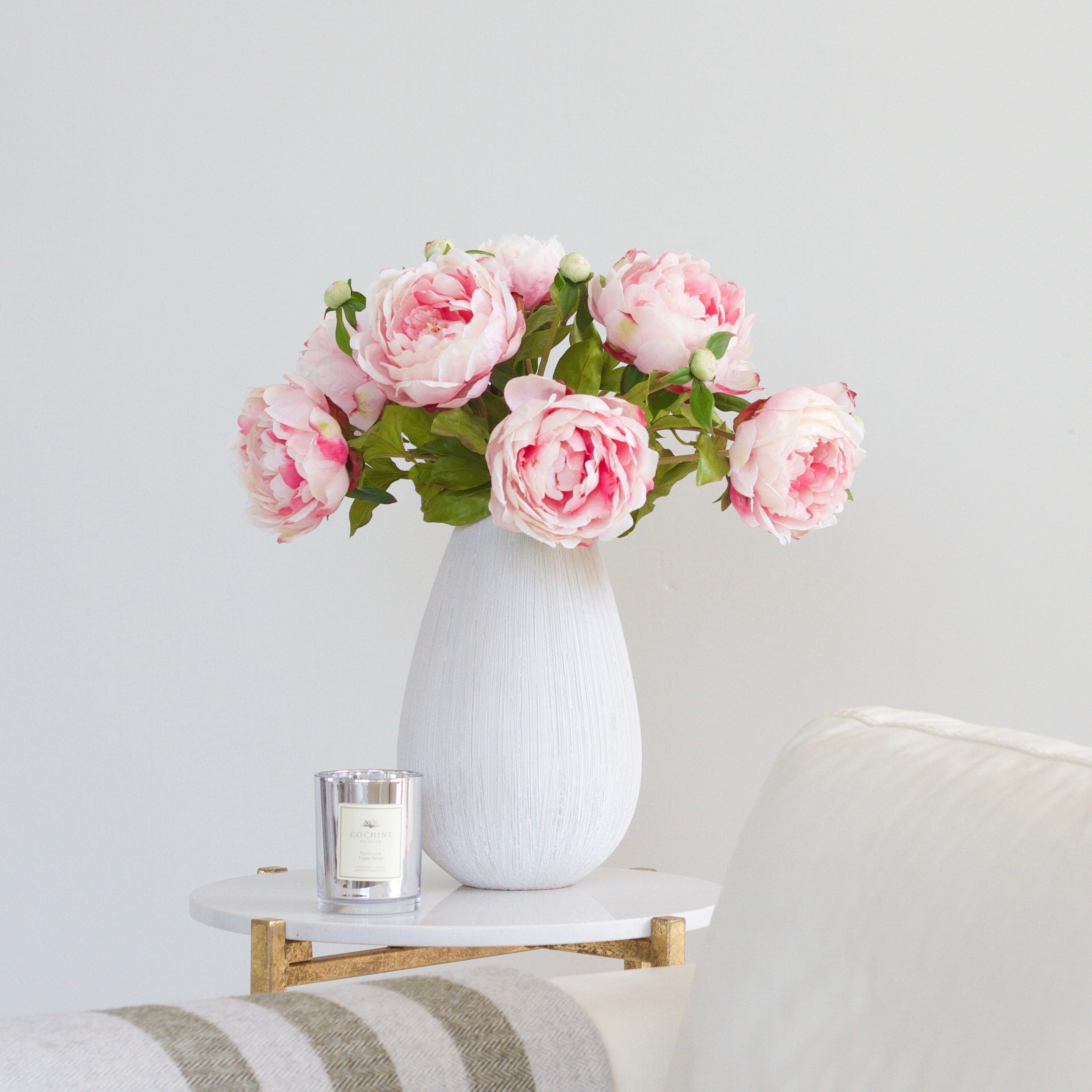 Realistic Artificial Pink Classic Peony ABY6043PK by The Faux Flower Company