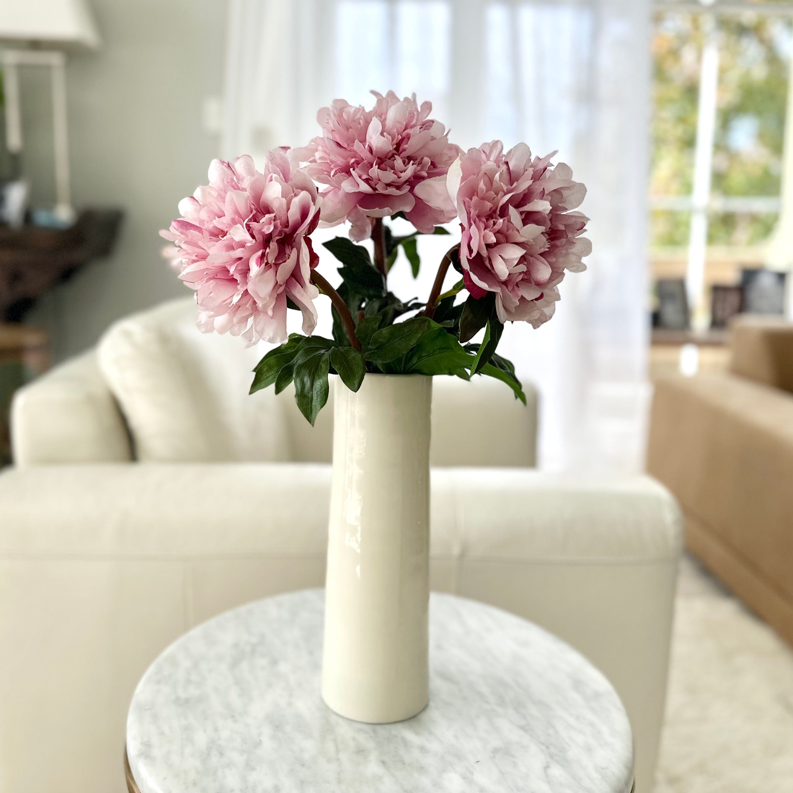 Realistic Artificial Pink Extra Large Peony ABY4046PK by The Faux Flower Company