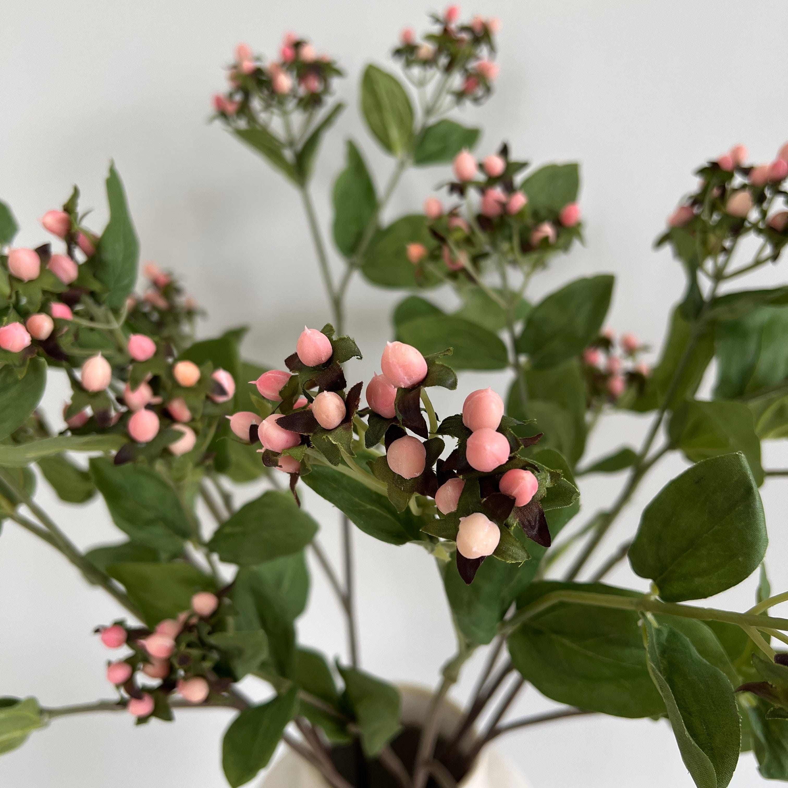 Realistic Artificial Pink Hypericum Berry ABX0650PK by The Faux Flower Company