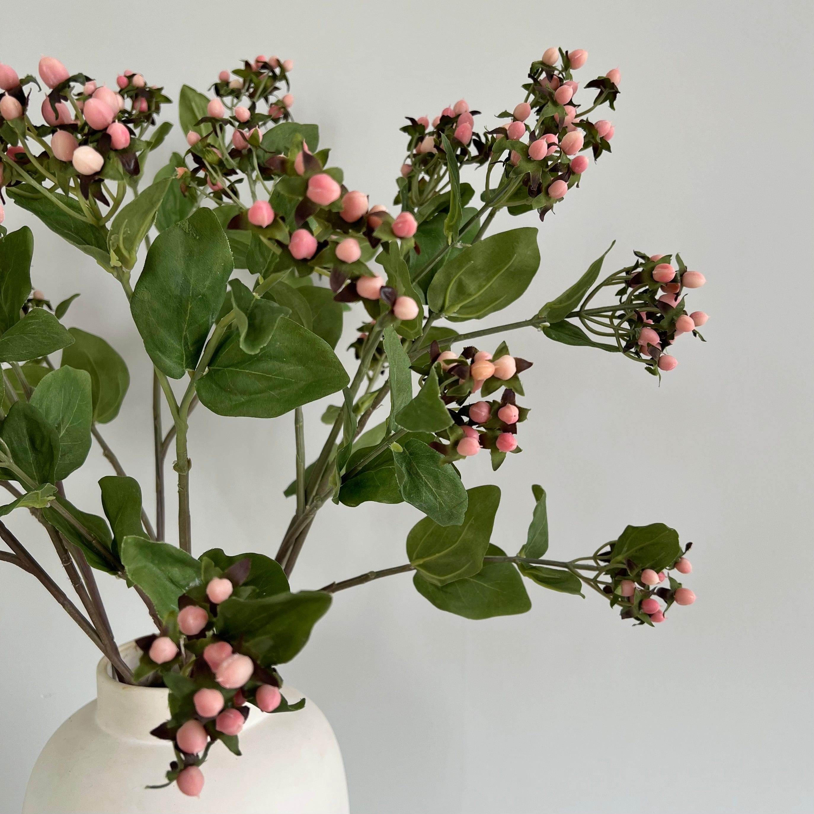 Realistic Artificial Pink Hypericum Berry ABX0650PK by The Faux Flower Company