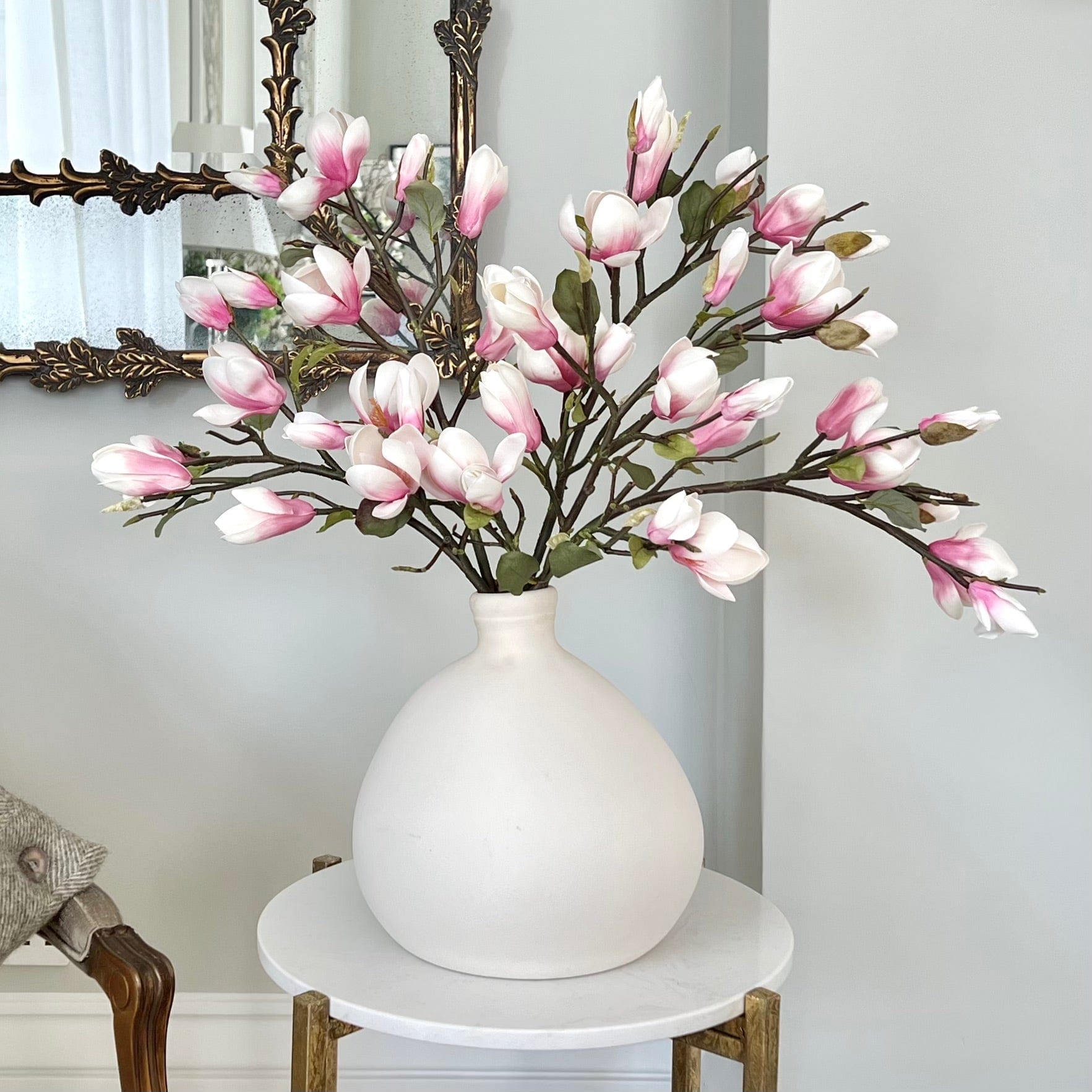Realistic Artificial Pink Tall Magnolia ABY7098PK by The Faux Flower Company