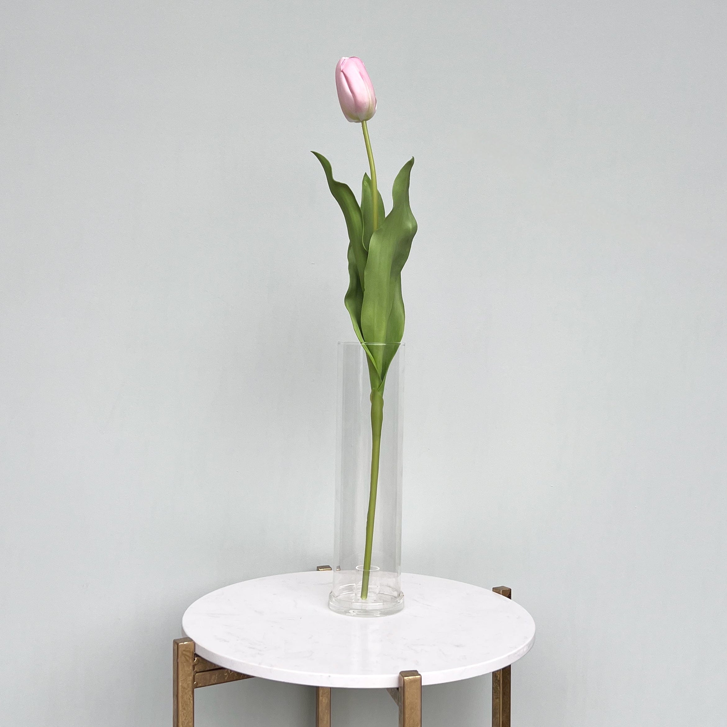 Realistic Artificial Pink Tulip ABY5657PK by The Faux Flower Company