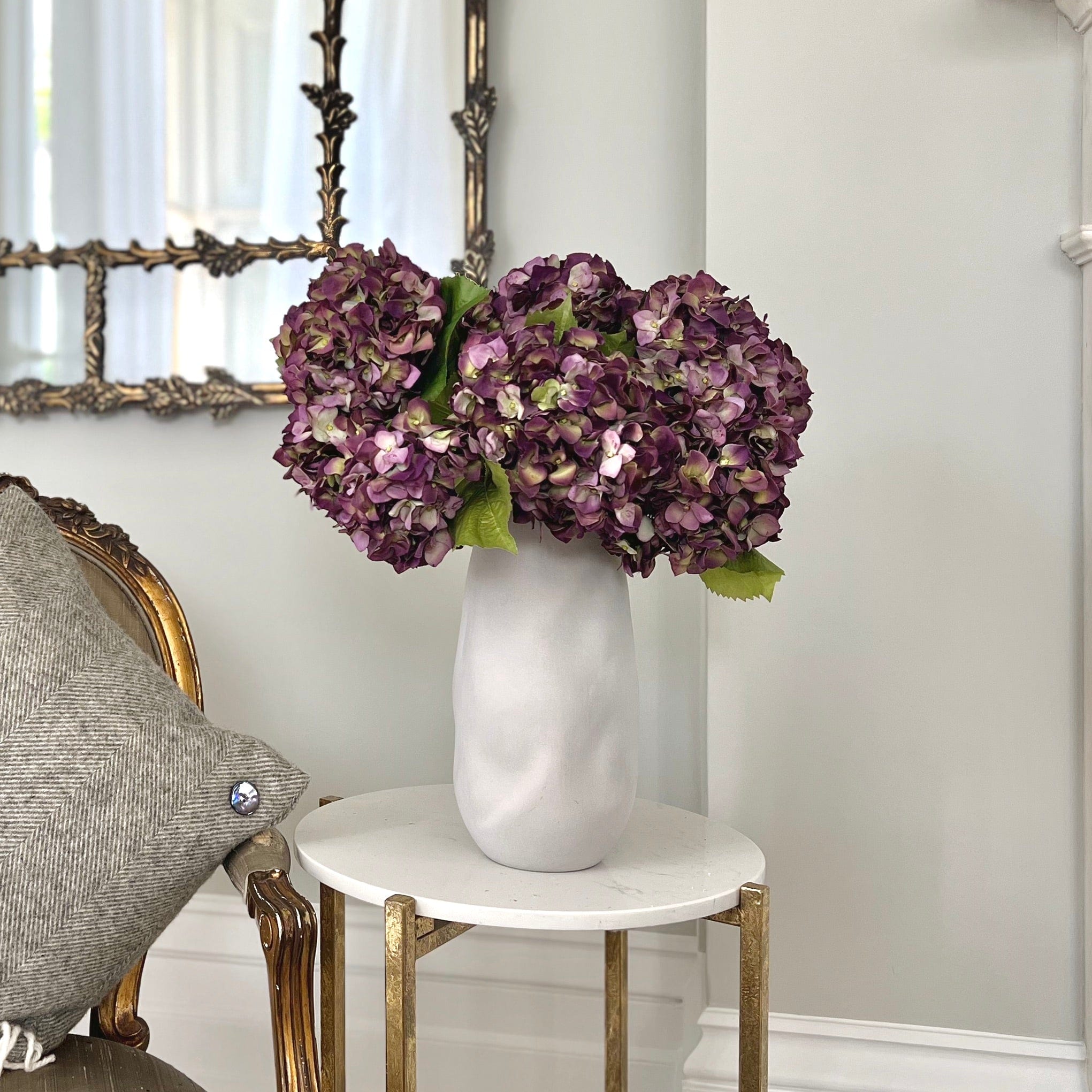 Realistic Artificial Purple Dried Hydrangea ABY5070PU by The Faux Flower Company