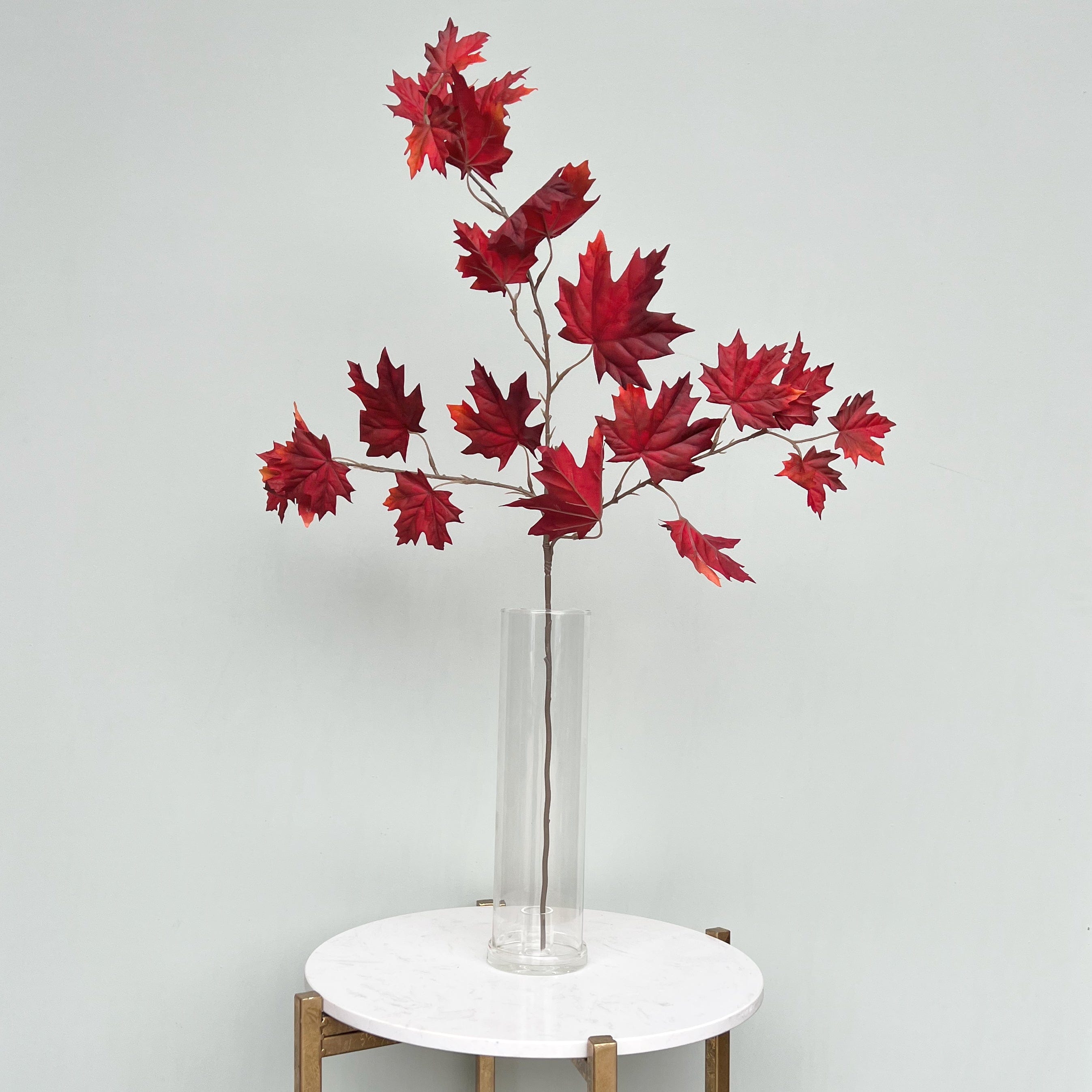 Realistic Artificial Red Maple Leaves ABZ3202RD by The Faux Flower Company