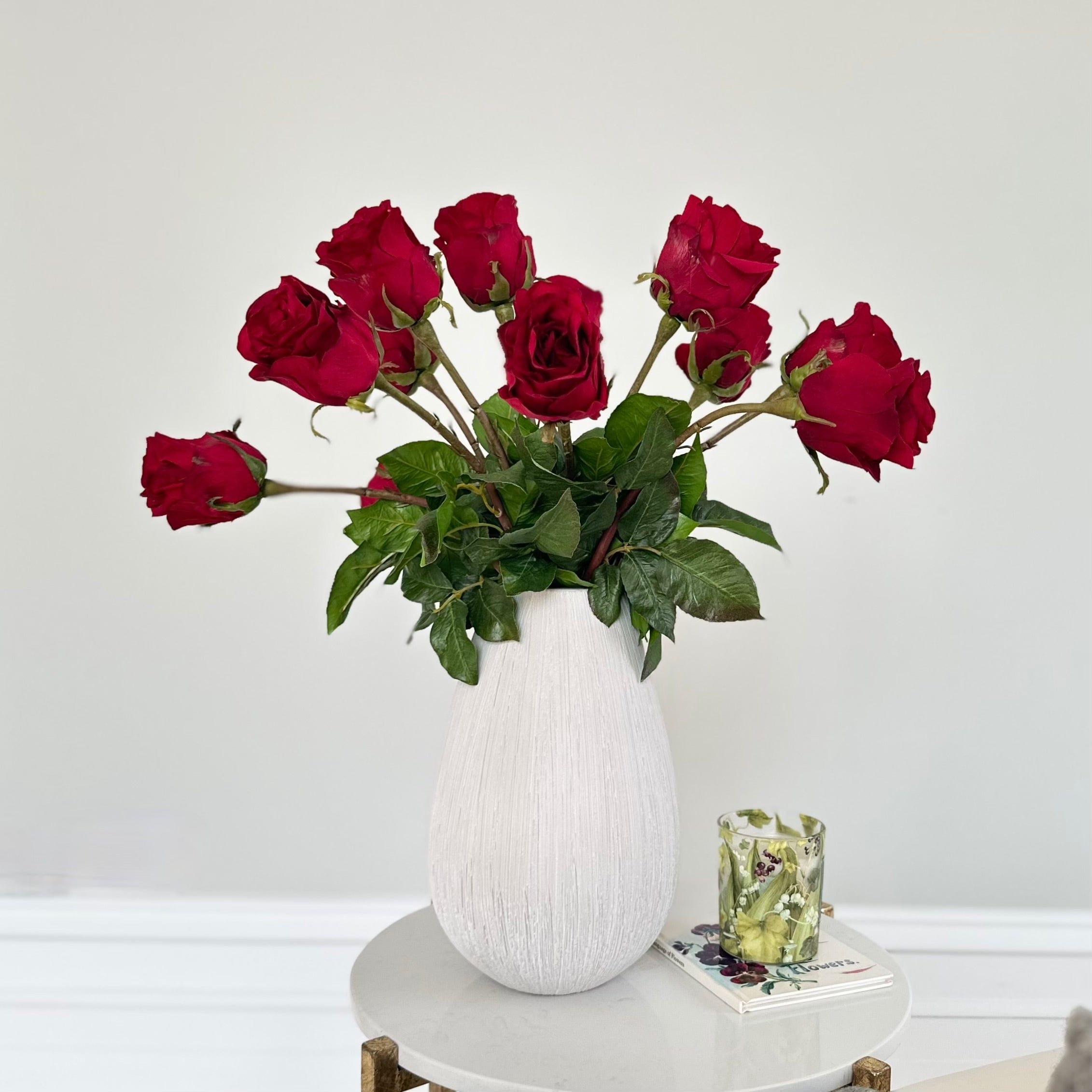 Realistic Artificial Red Rose Bud ABY3106RD by The Faux Flower Company