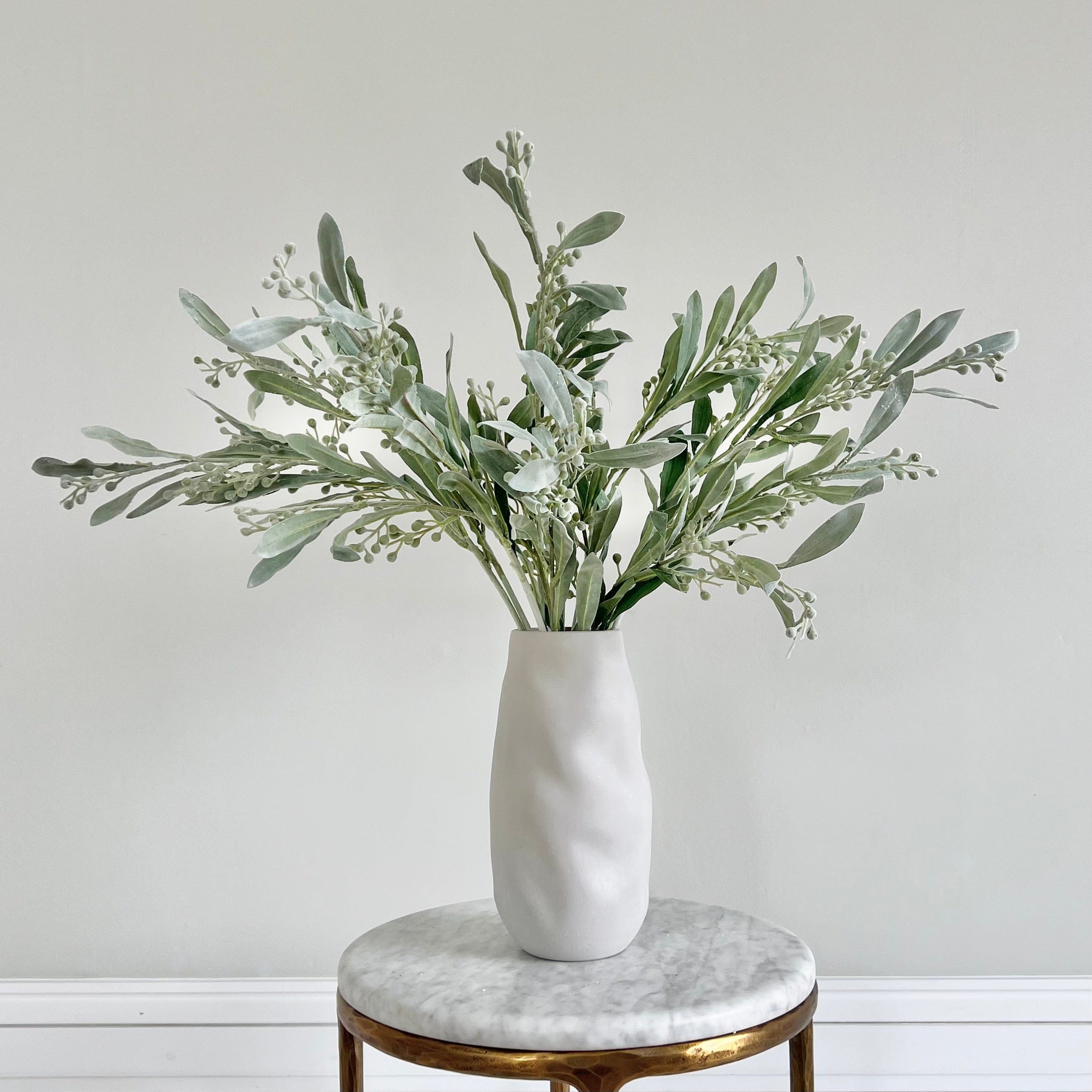 Realistic Artificial Silver & Grey Berries ABX1892GR by The Faux Flower Company