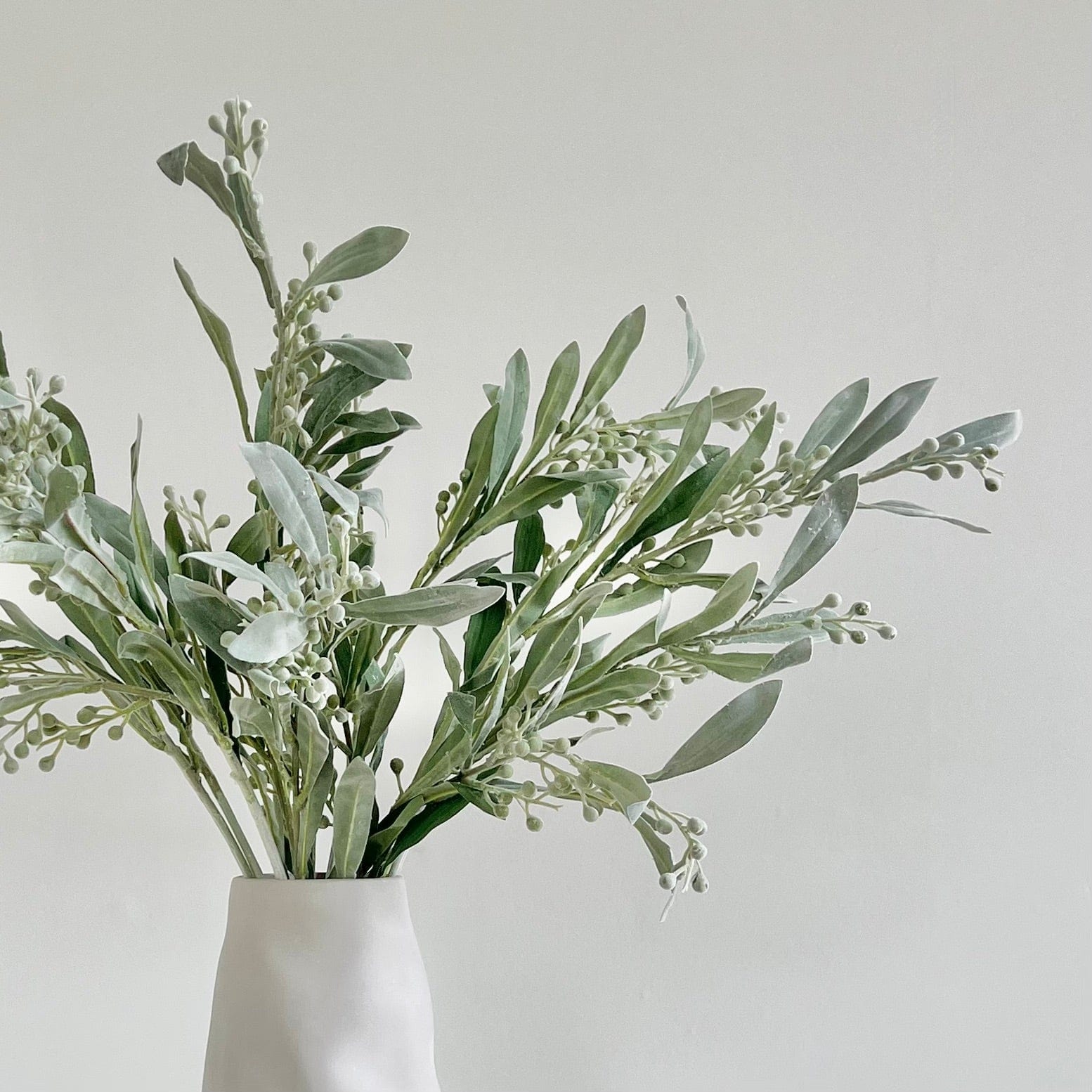 Realistic Artificial Silver & Grey Berries ABX1892GR by The Faux Flower Company