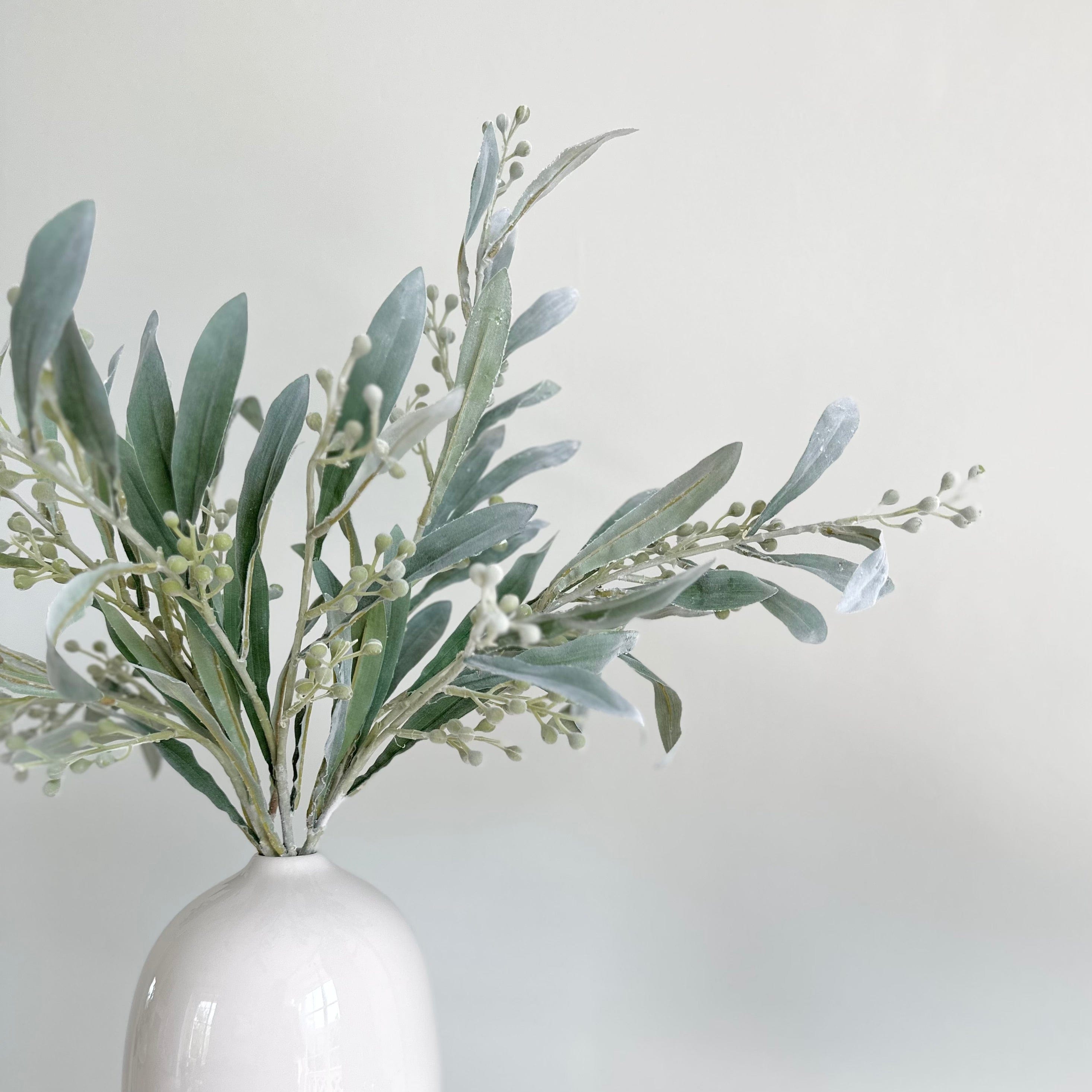 Realistic Artificial Silver & Grey Berries ABX1892GR by The Faux Flower Company