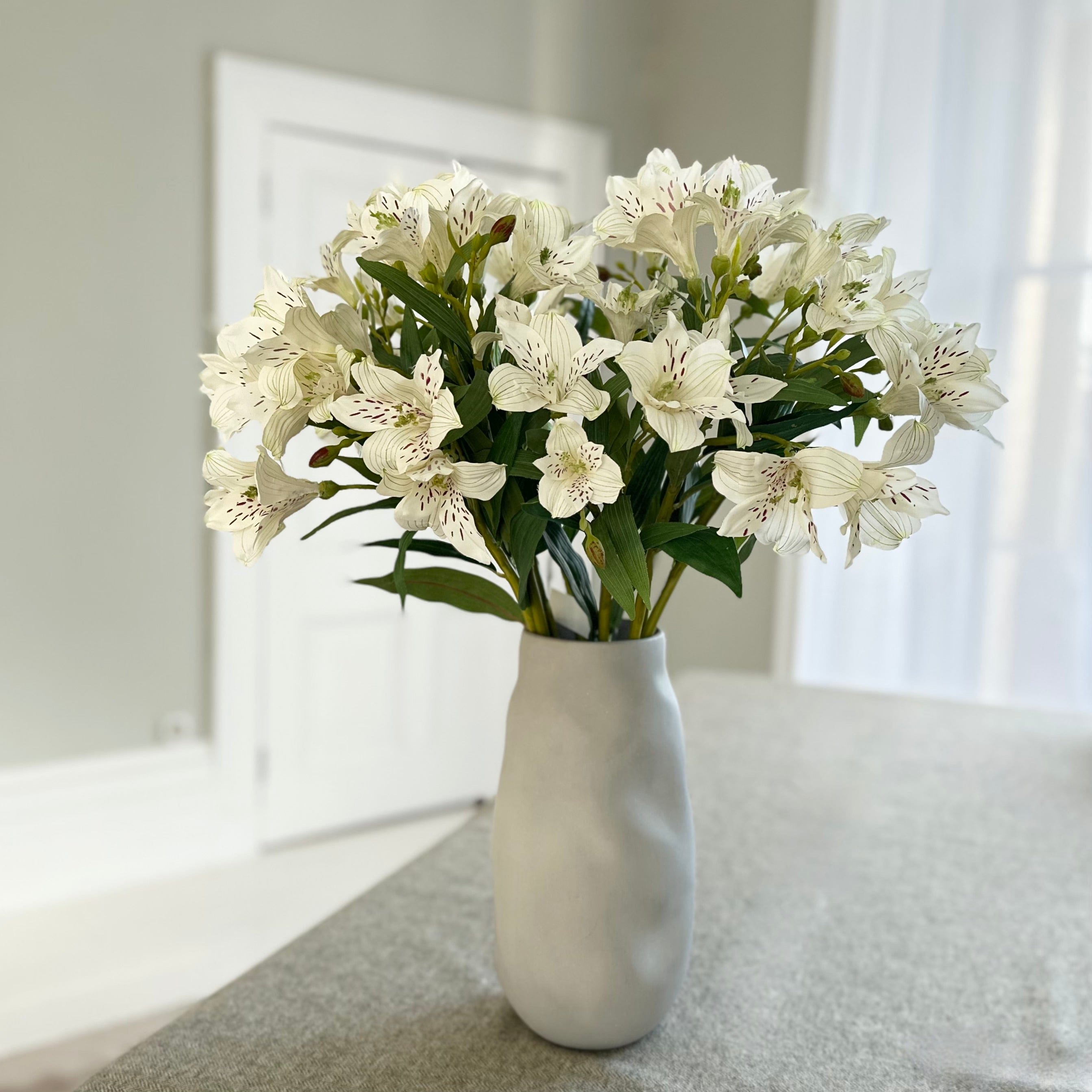 Realistic Artificial Small White Lily ABX8543WH by The Faux Flower Company