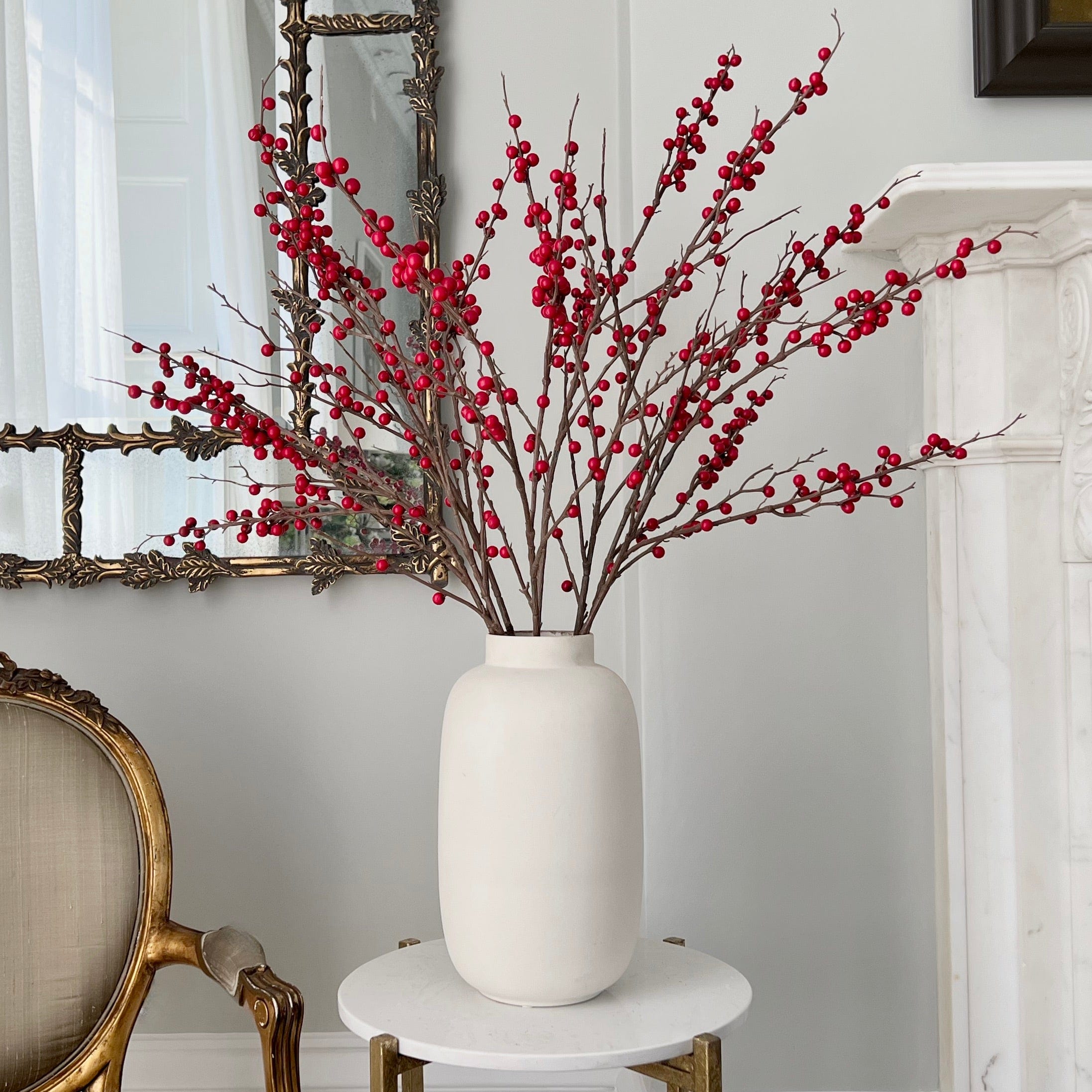 Realistic Artificial Tall Red Berries ABX3783RD by The Faux Flower Company