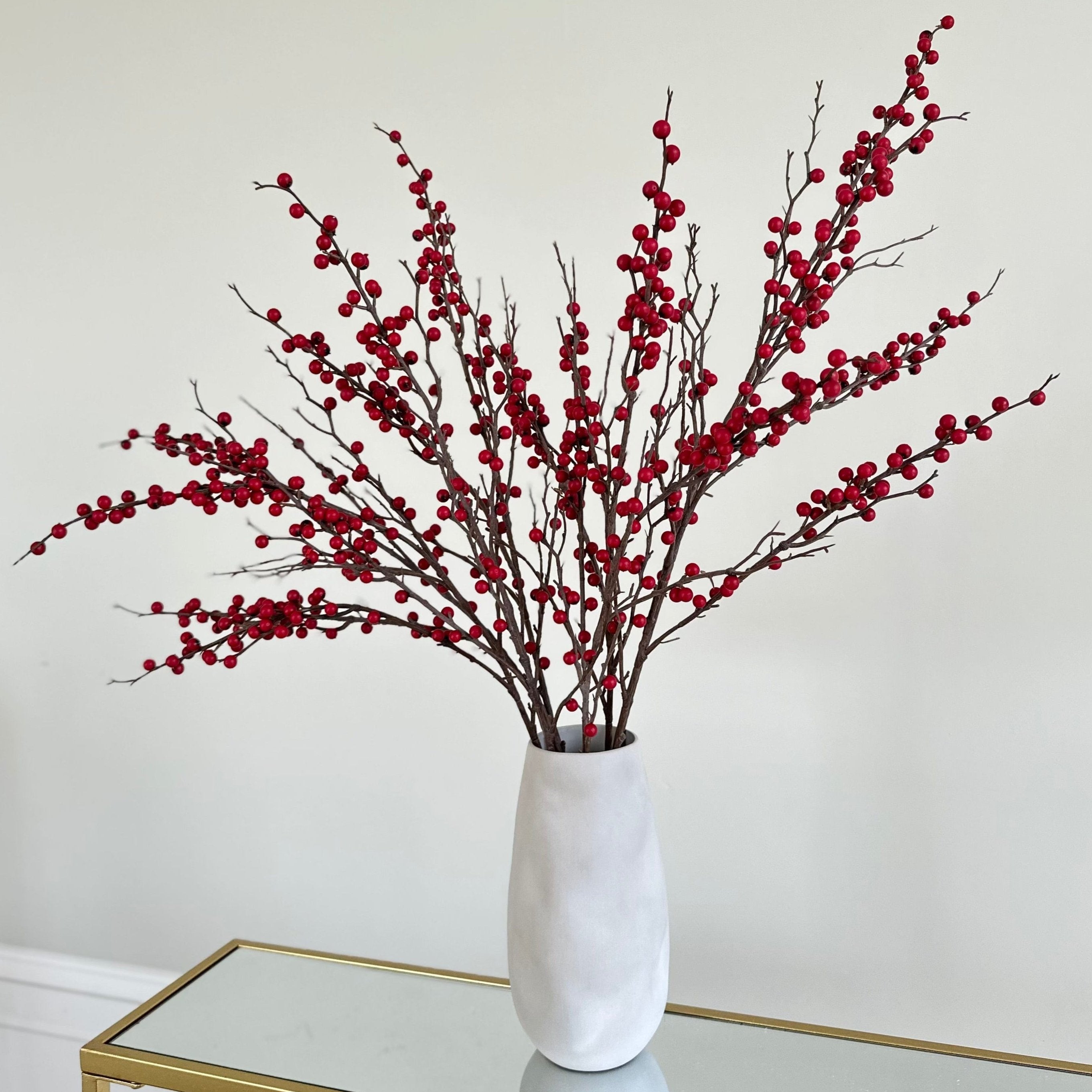Realistic Artificial Tall Red Berries ABX3783RD by The Faux Flower Company