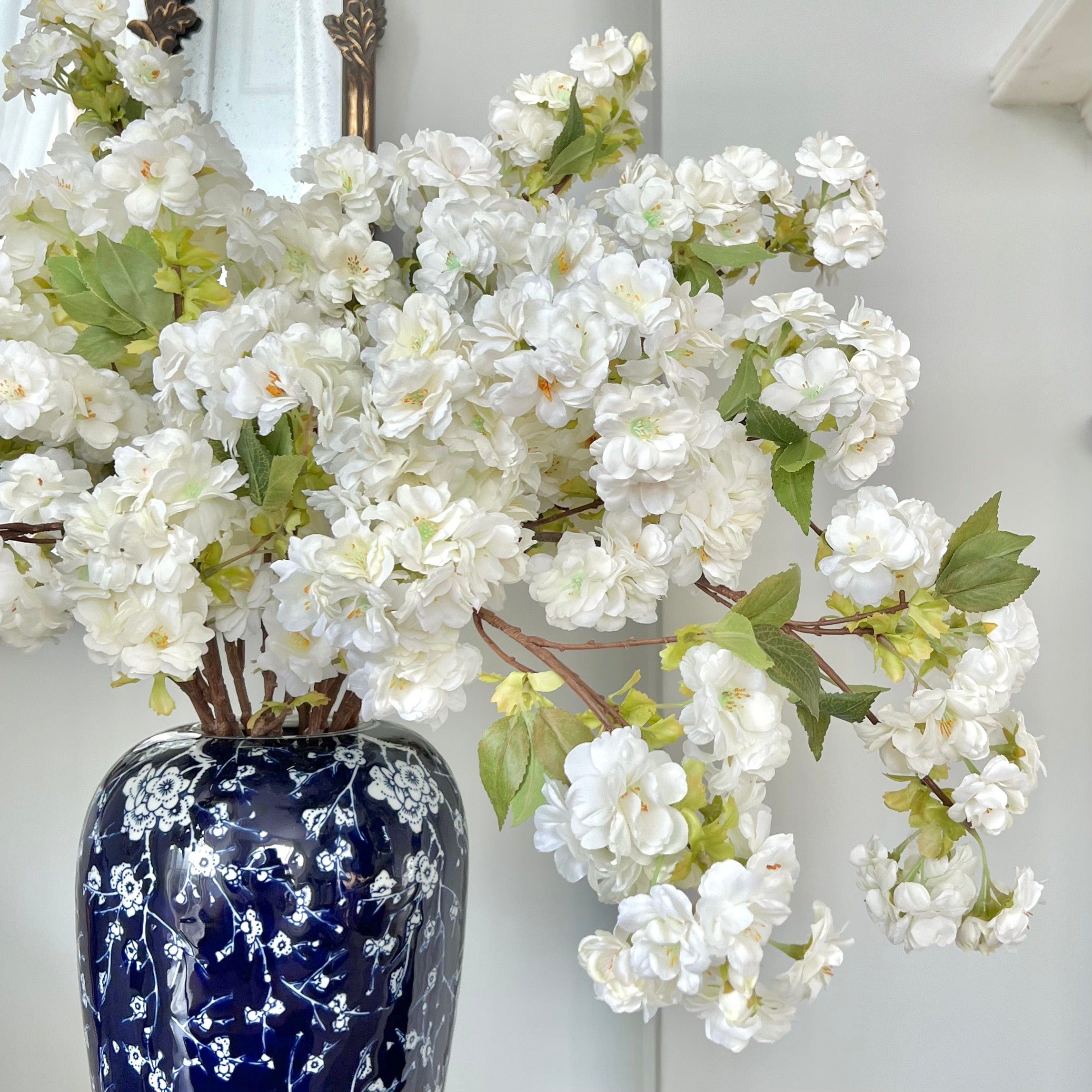 Realistic Artificial White Cherry Blossom ABX5043WH by The Faux Flower Company