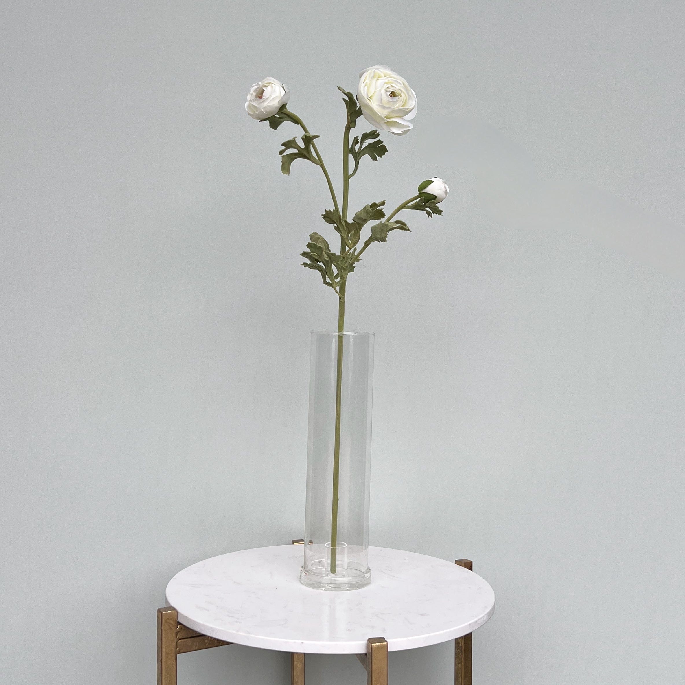 Realistic Artificial White Ranunculus Spray ABX8534WH by The Faux Flower Company