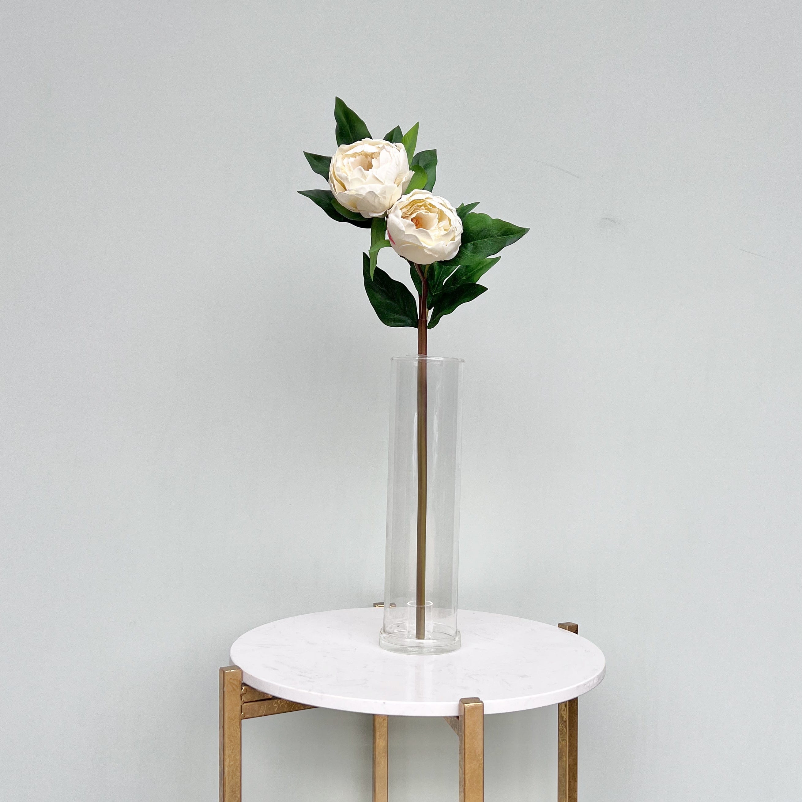 Realistic Artificial White Real Touch Peony ABZ9148WH by The Faux Flower Company