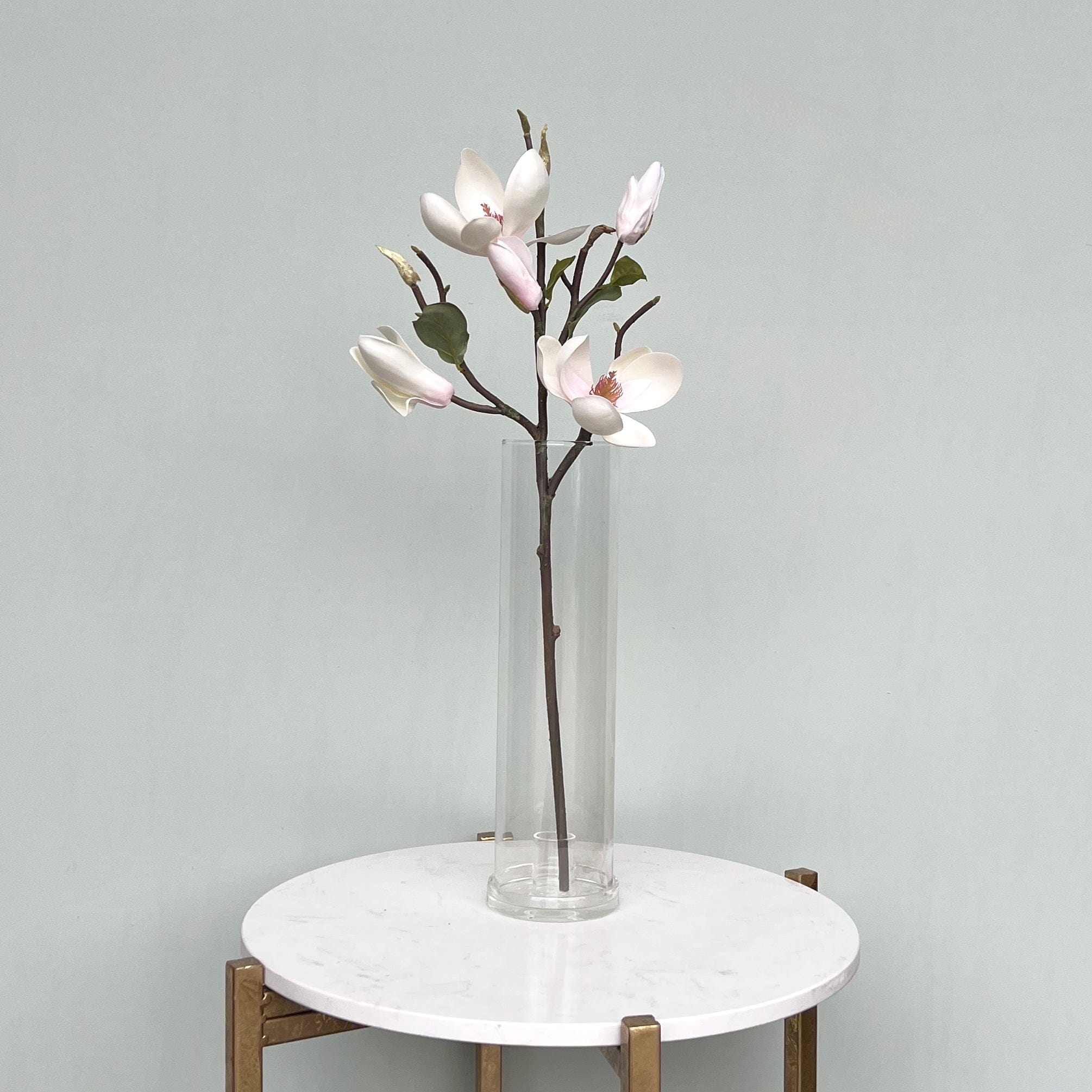 Realistic Artificial White Short Magnolia ABY7108WH by The Faux Flower Company