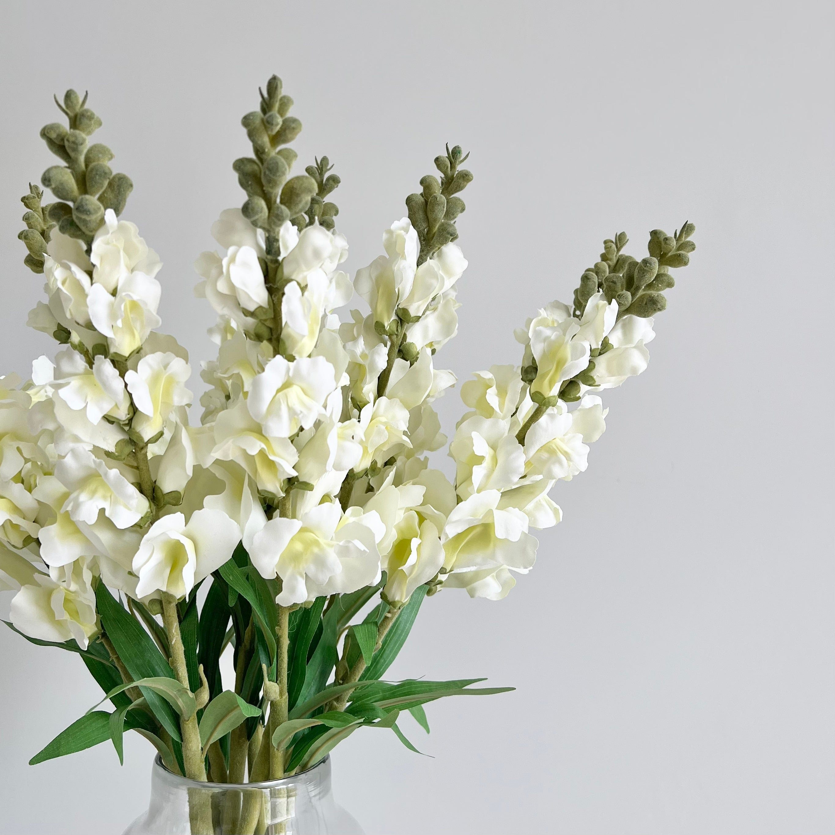 Realistic Artificial White Snapdragon ABX6594WH by The Faux Flower Company