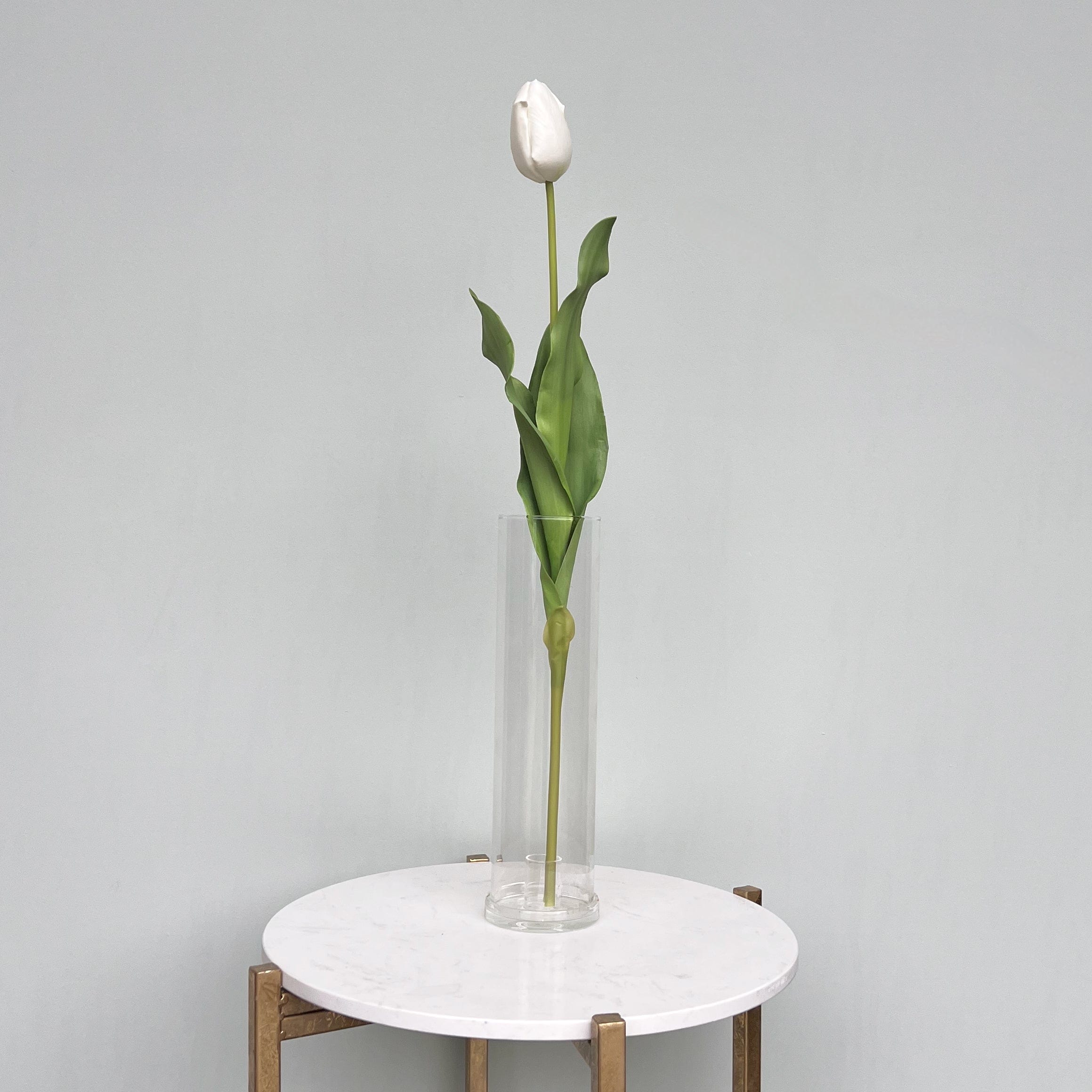 Realistic Artificial White Tulip ABY5657WH by The Faux Flower Company