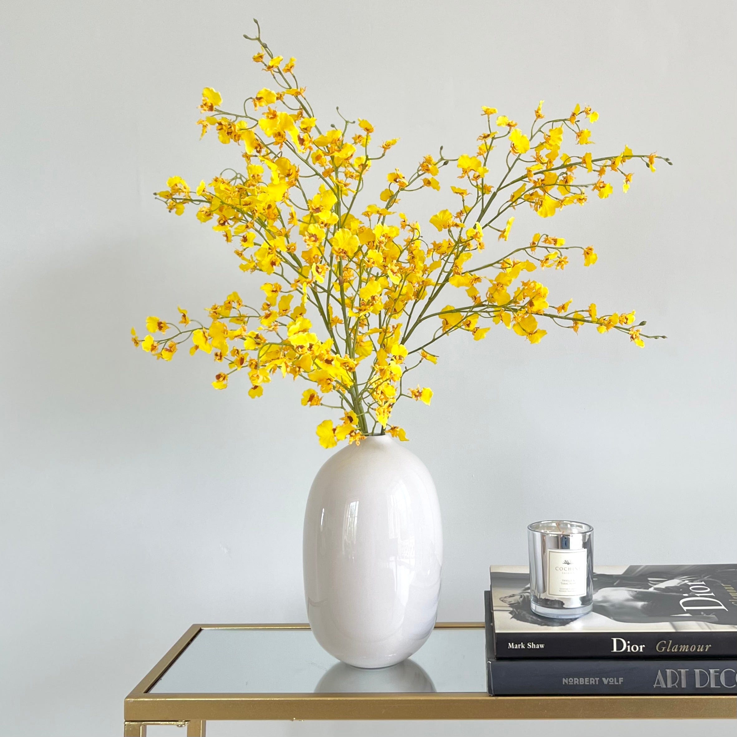 Realistic Artificial Yellow Oncidium Orchid ABY7044YL by The Faux Flower Company