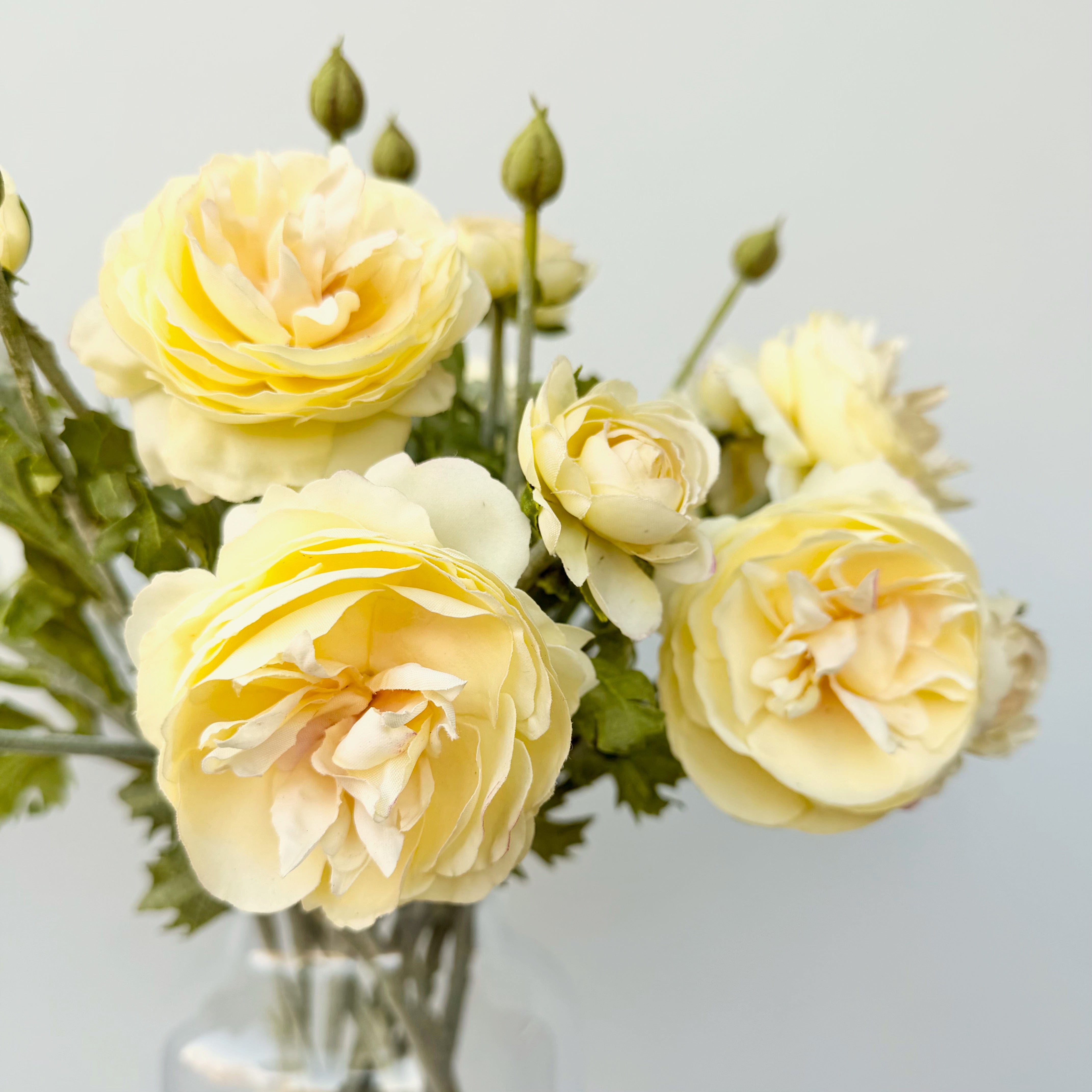 Realistic Artificial Yellow Ranunculus ABY3172YL by The Faux Flower Company