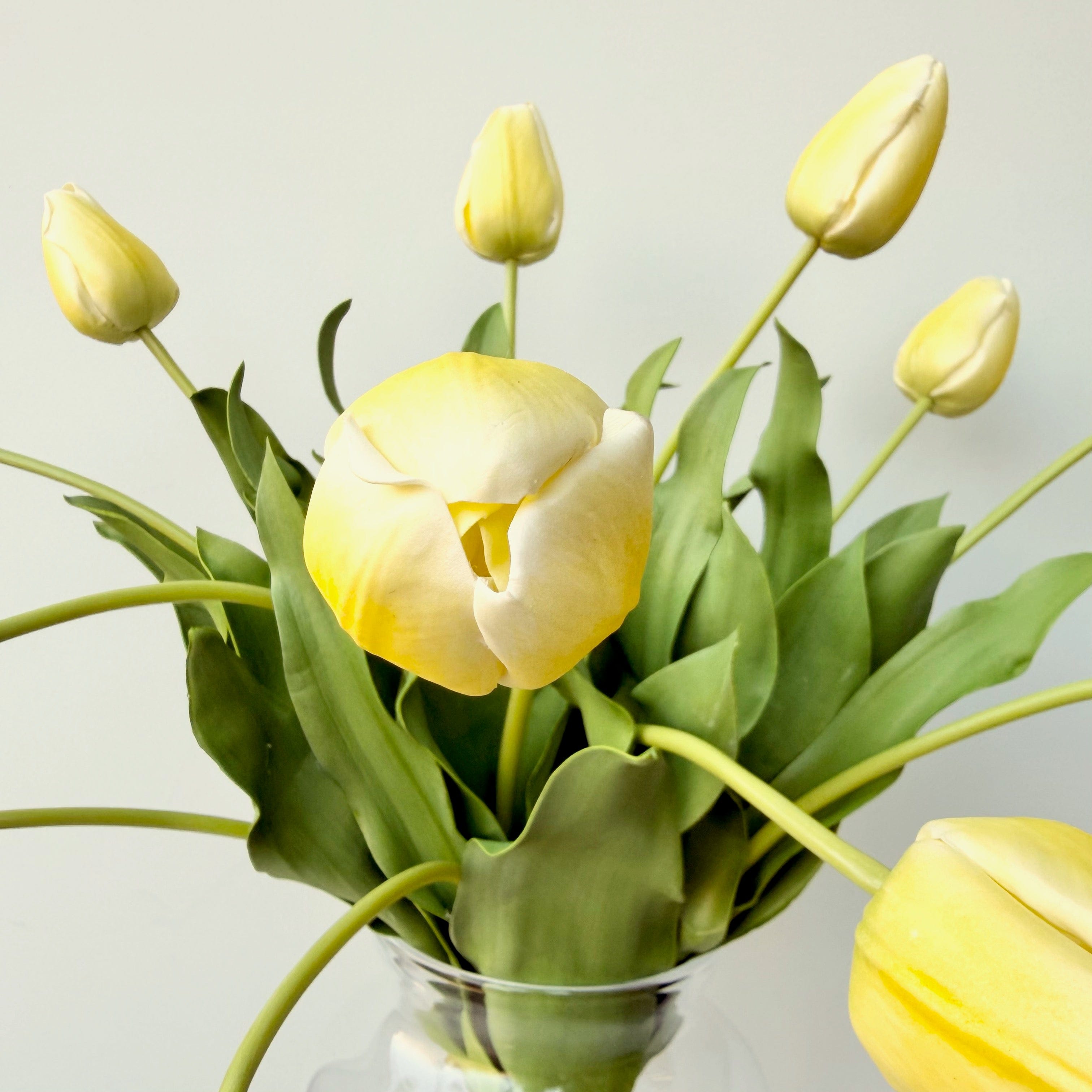 Realistic Artificial Yellow Tulip ABY5657YL by The Faux Flower Company
