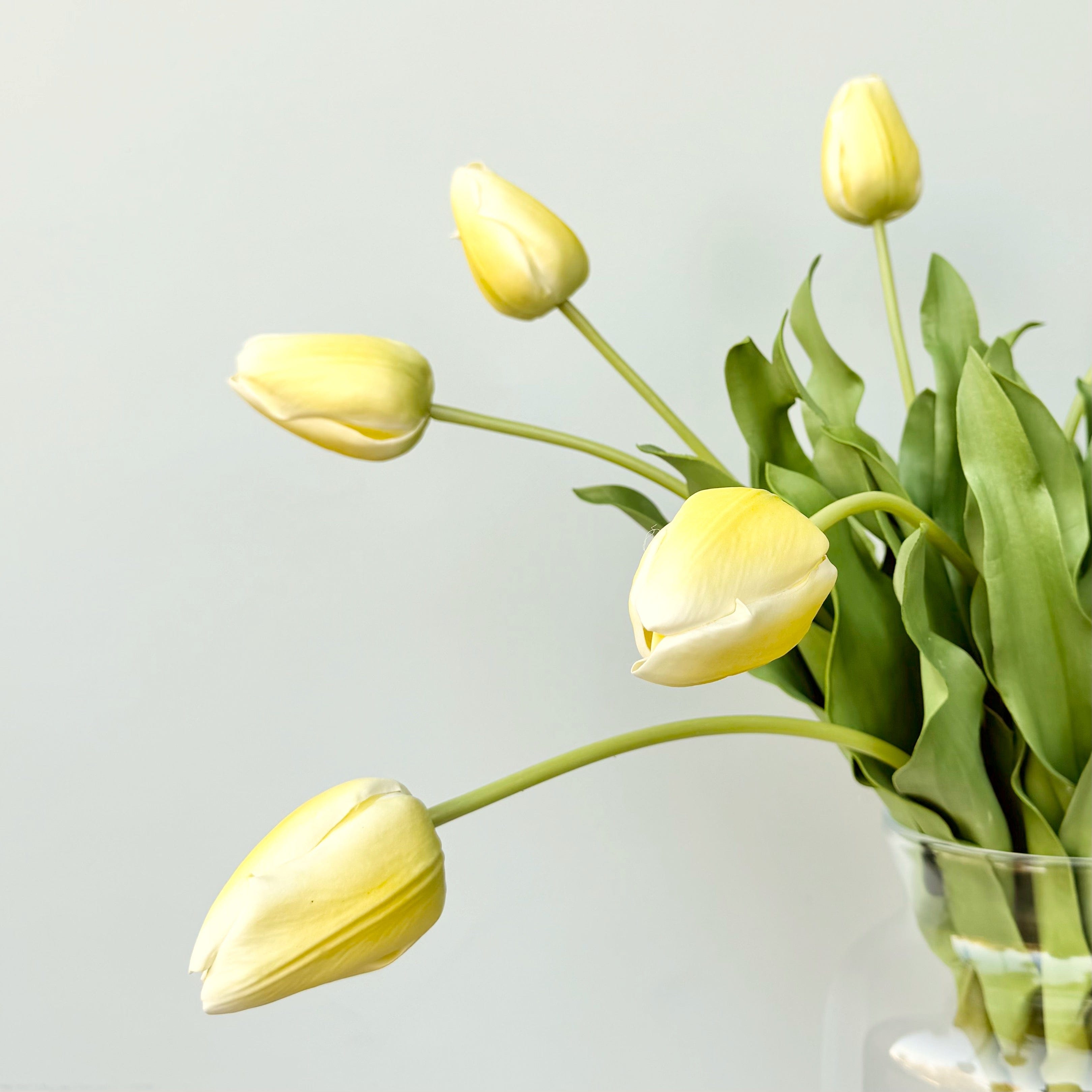 Realistic Artificial Yellow Tulip ABY5657YL by The Faux Flower Company