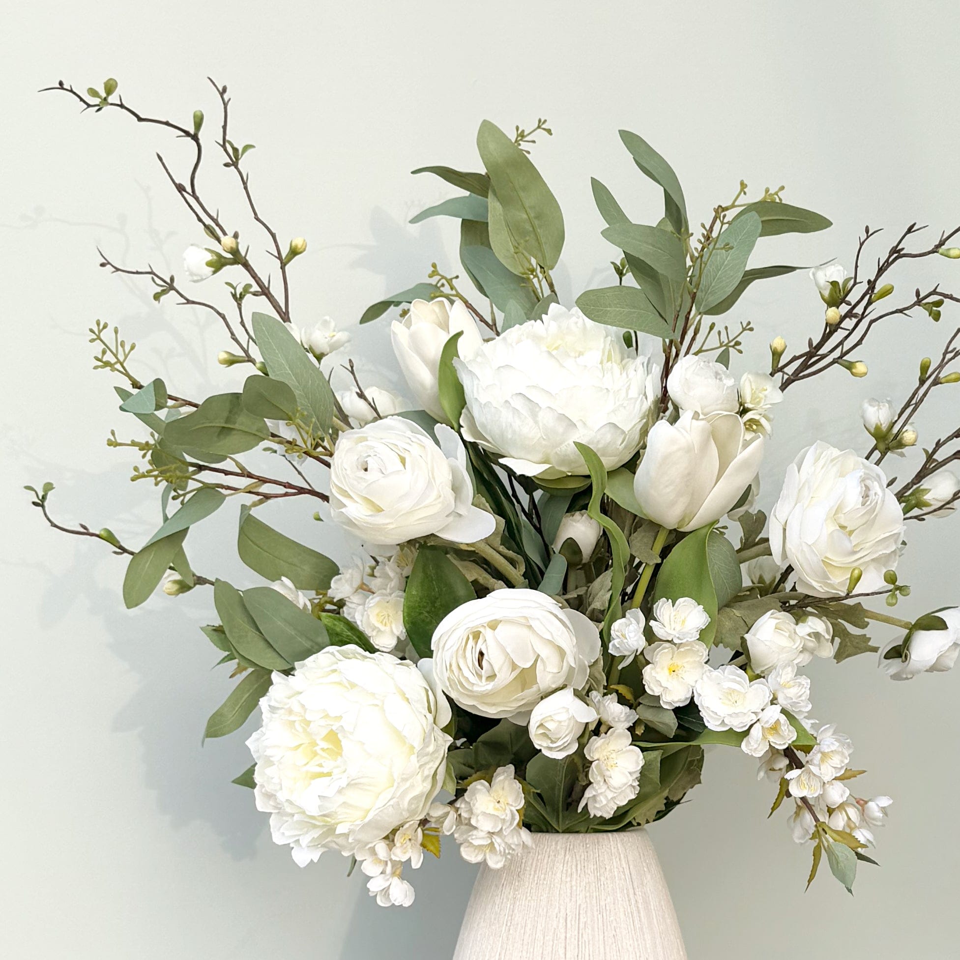 Realistic Born In April: Diamond Flower Bouquet & Vase Set APRIL BQ + ABP1513 by The Faux Flower Company