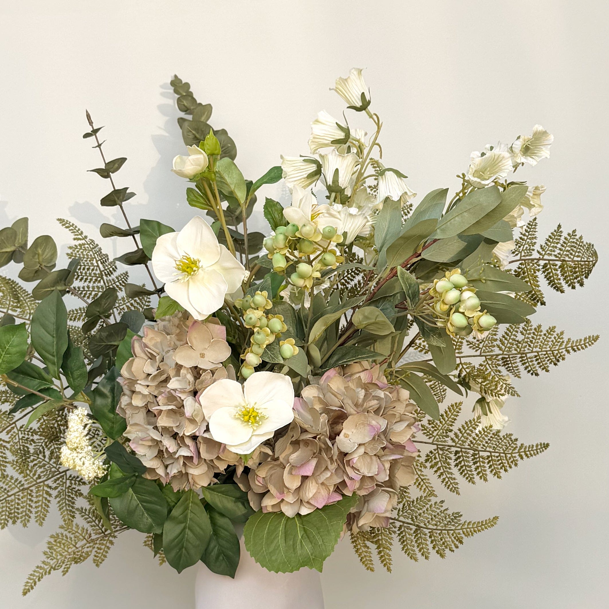 Realistic Born In November: Topaz Flower Bouquet & Vase Set NOVEMBER BQ + ABP525B by The Faux Flower Company