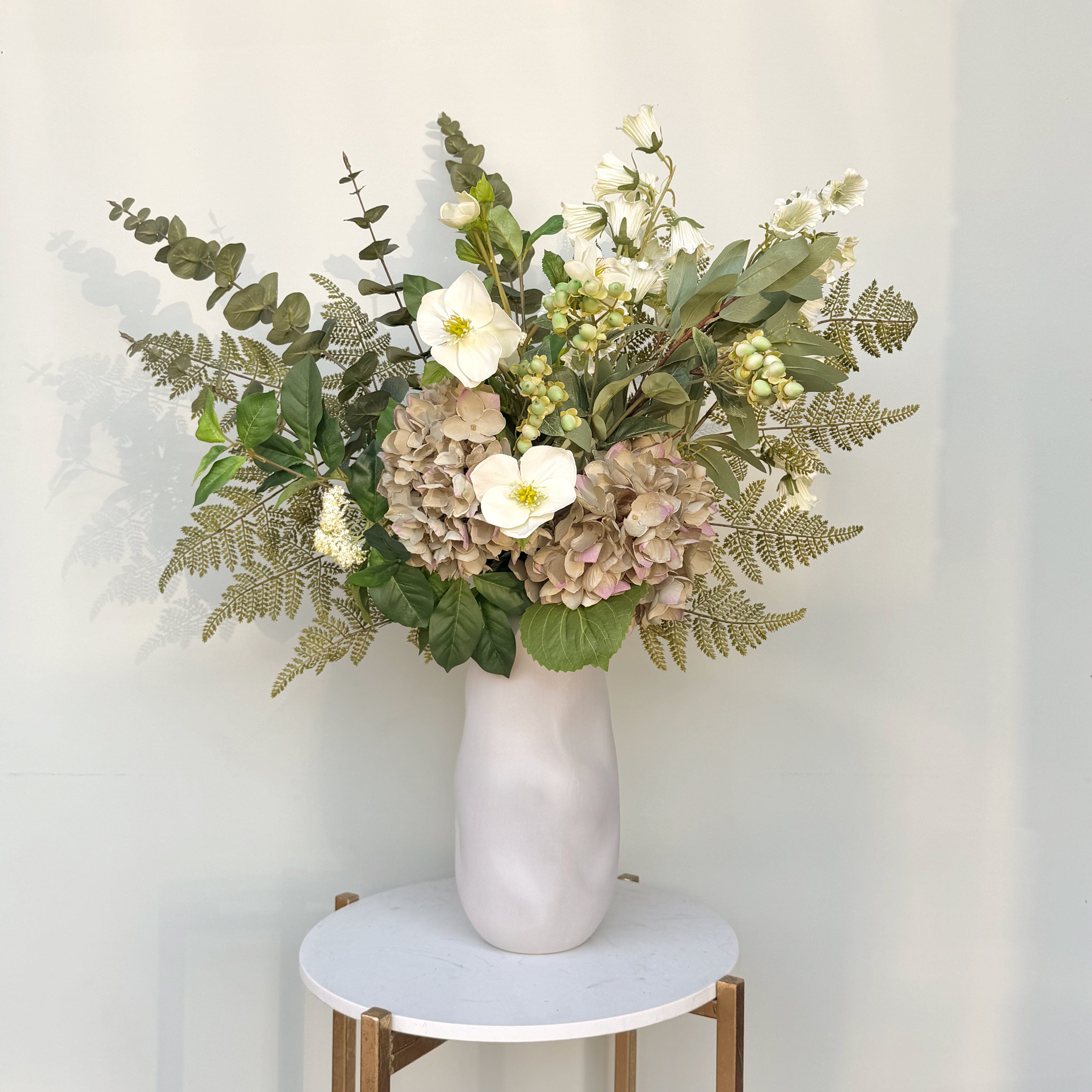 Realistic Born In November: Topaz Flower Bouquet & Vase Set NOVEMBER BQ + ABP525B by The Faux Flower Company