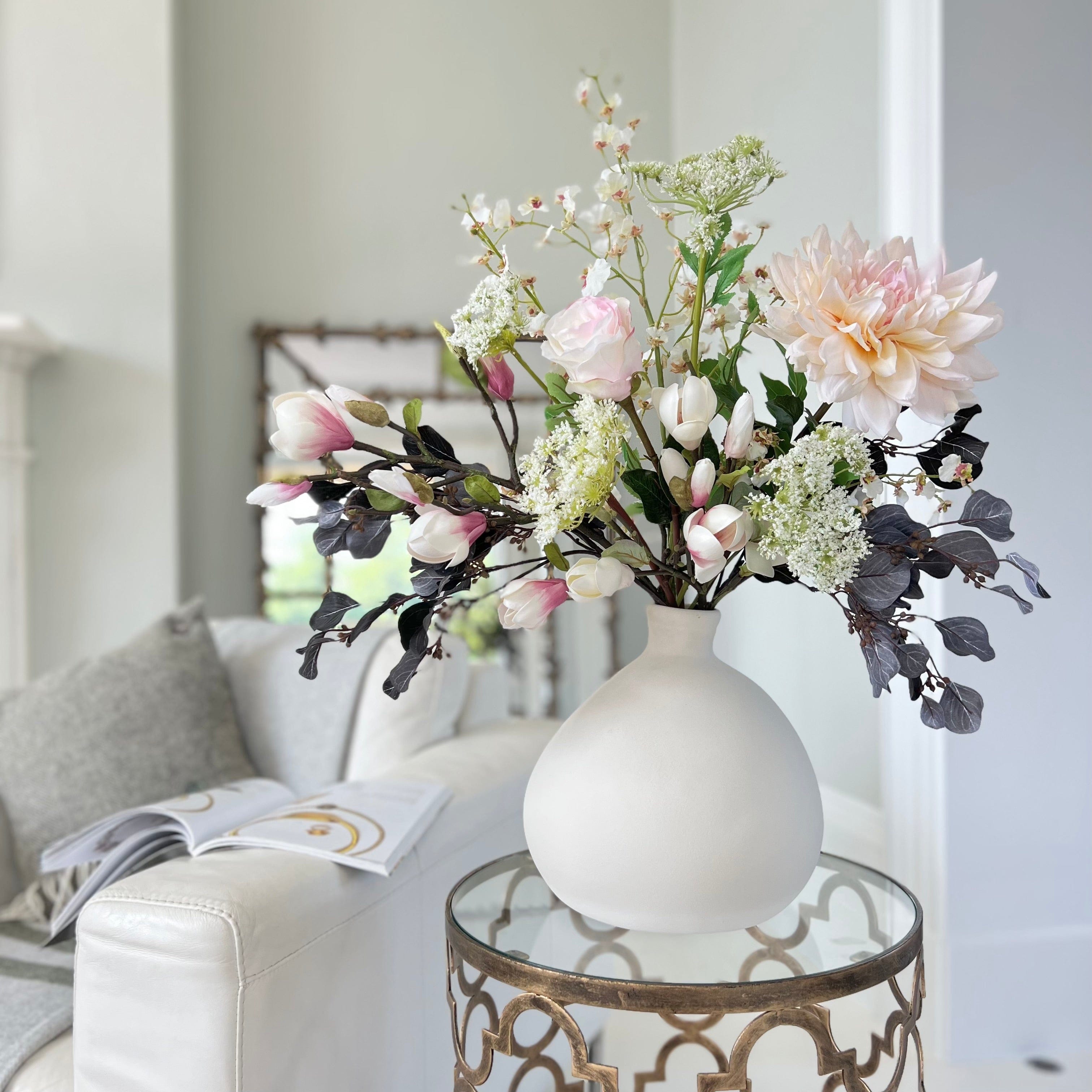 Realistic Burford Vase ABP1747 by The Faux Flower Company