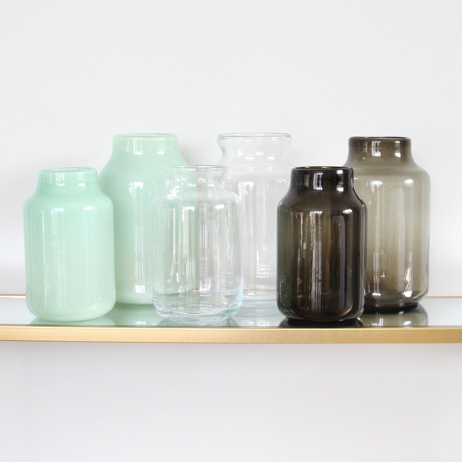 Realistic Clear Funnel Neck Vase - Large ABV2253 by The Faux Flower Company