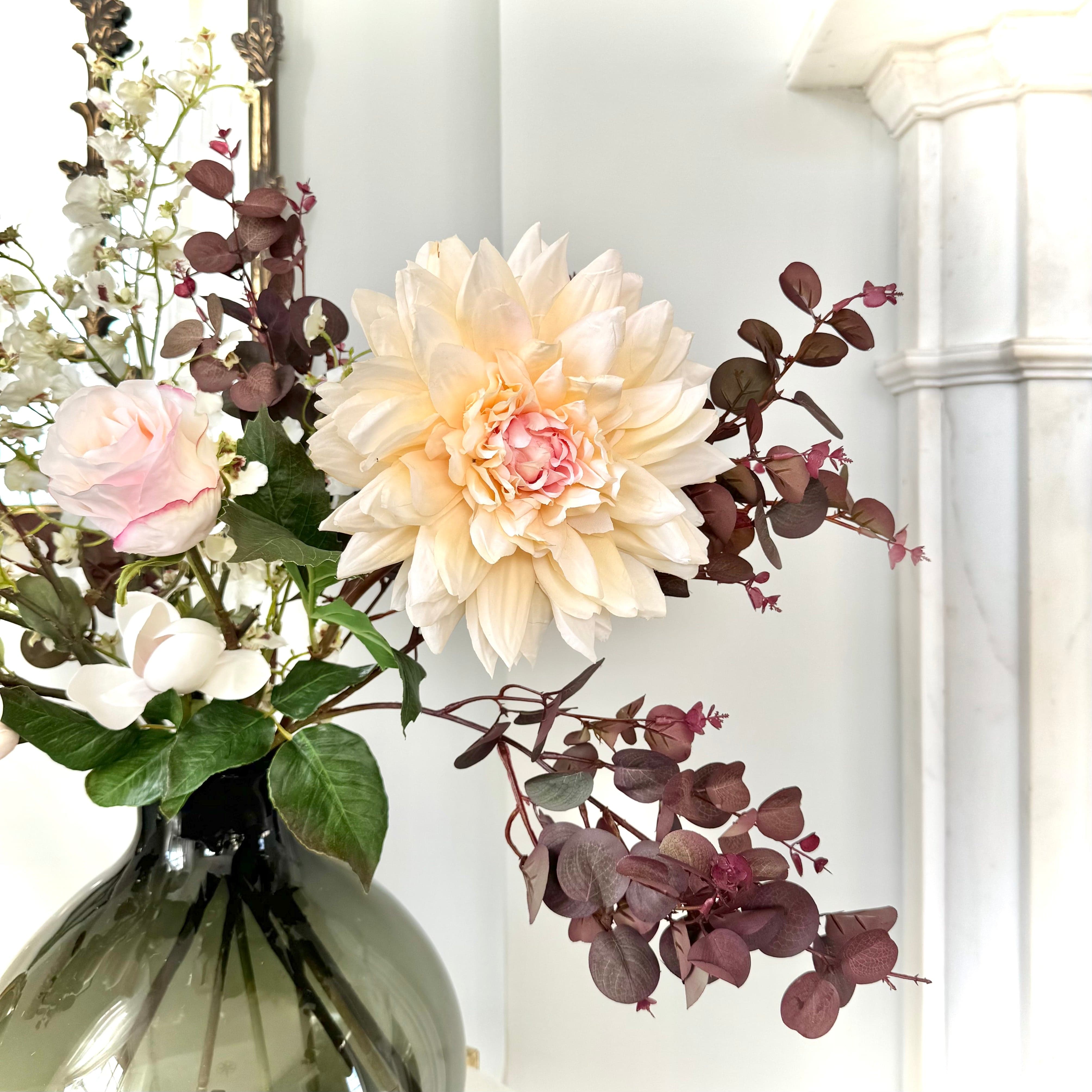 Realistic Dahlia Darling Artificial Flower Arrangement by The Faux Flower Company