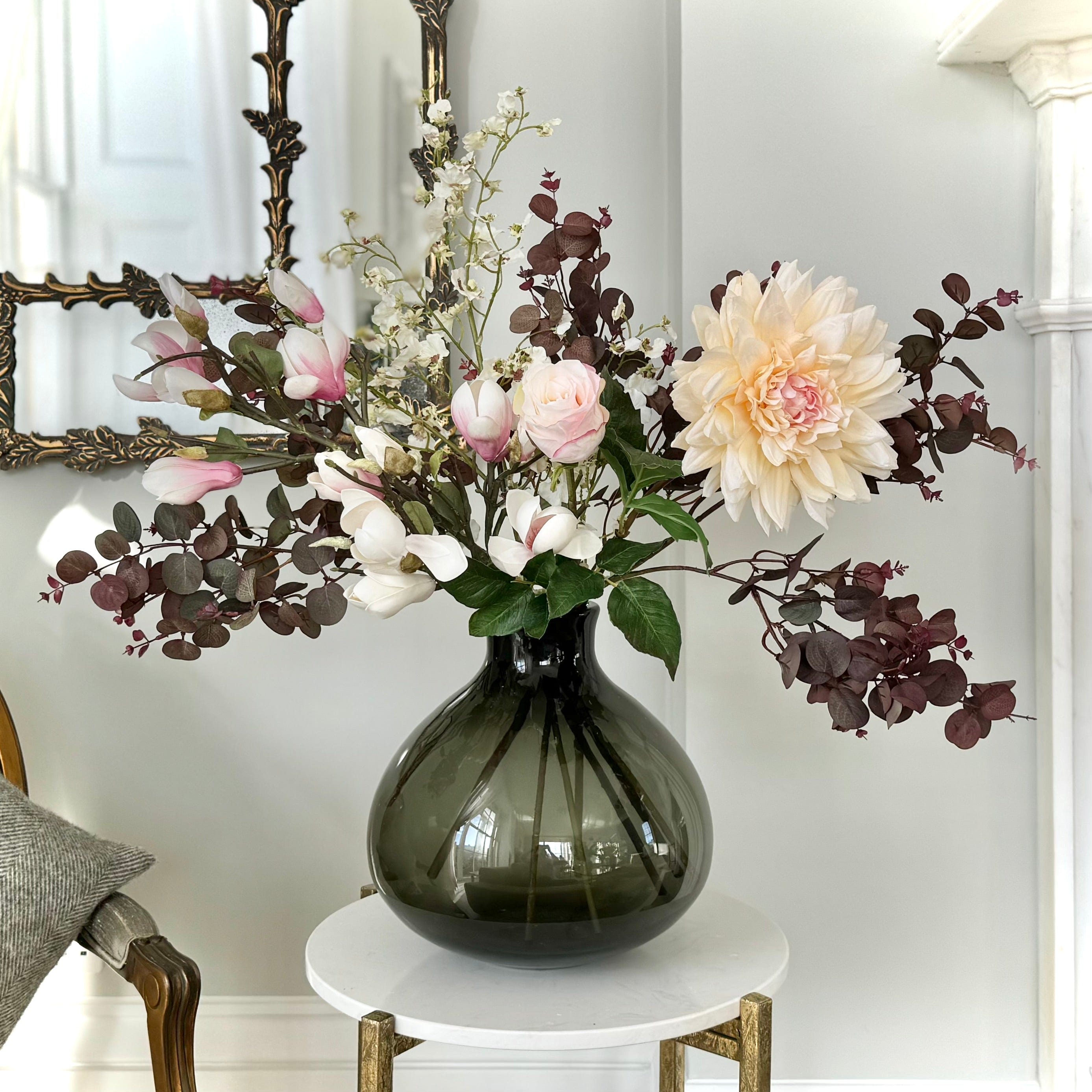 Realistic Dahlia Darling Artificial Flower Arrangement by The Faux Flower Company