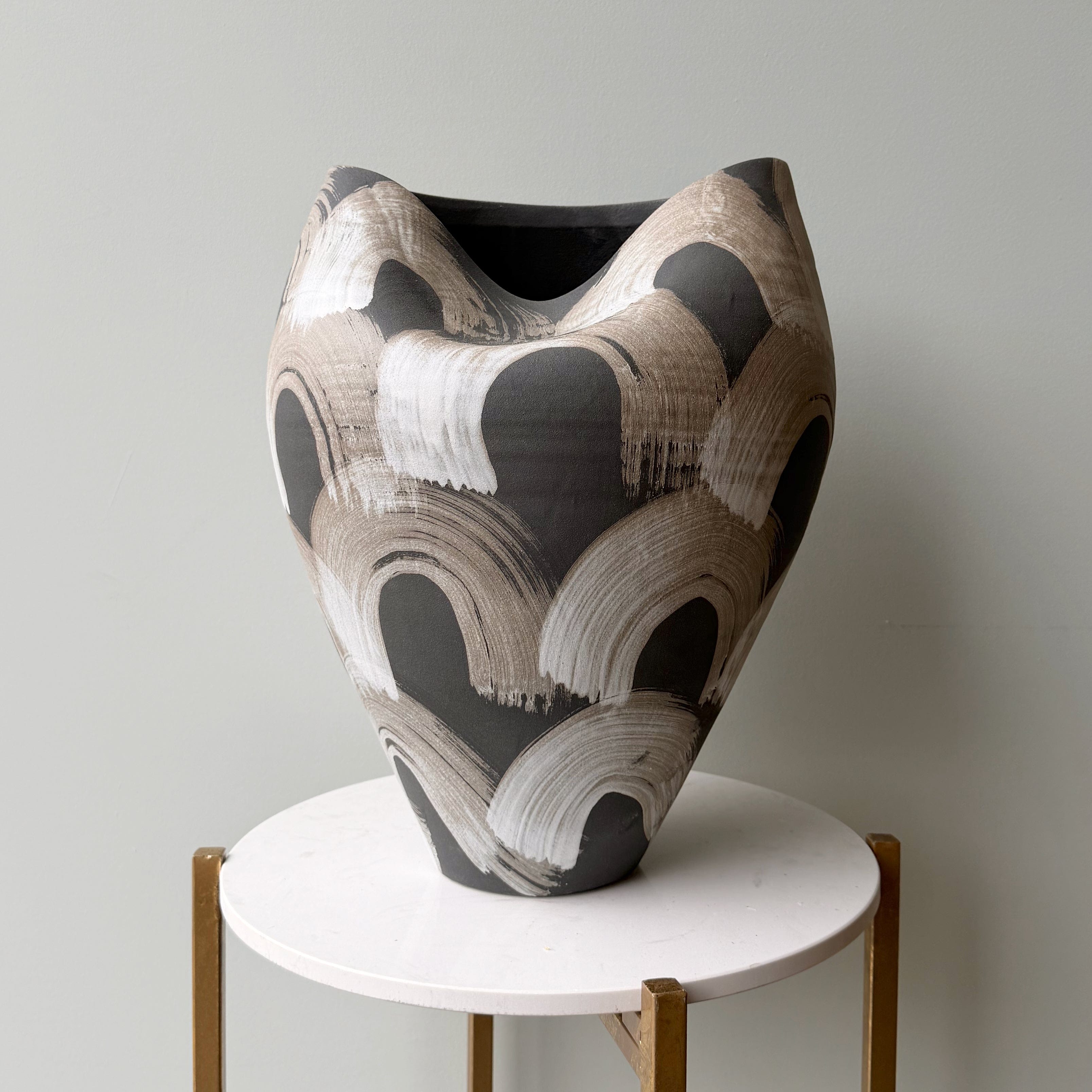 Realistic Large Abstract Patterned Porcelain Vase AHCH-0510 by The Faux Flower Company