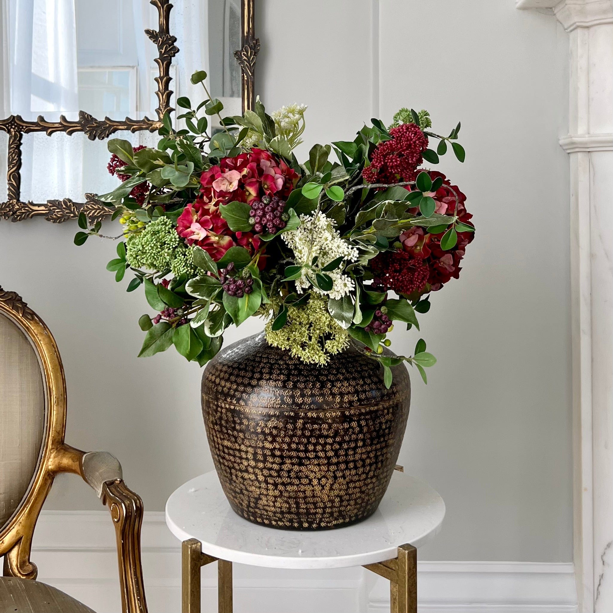 Realistic Winter Aura Arrangement by The Faux Flower Company