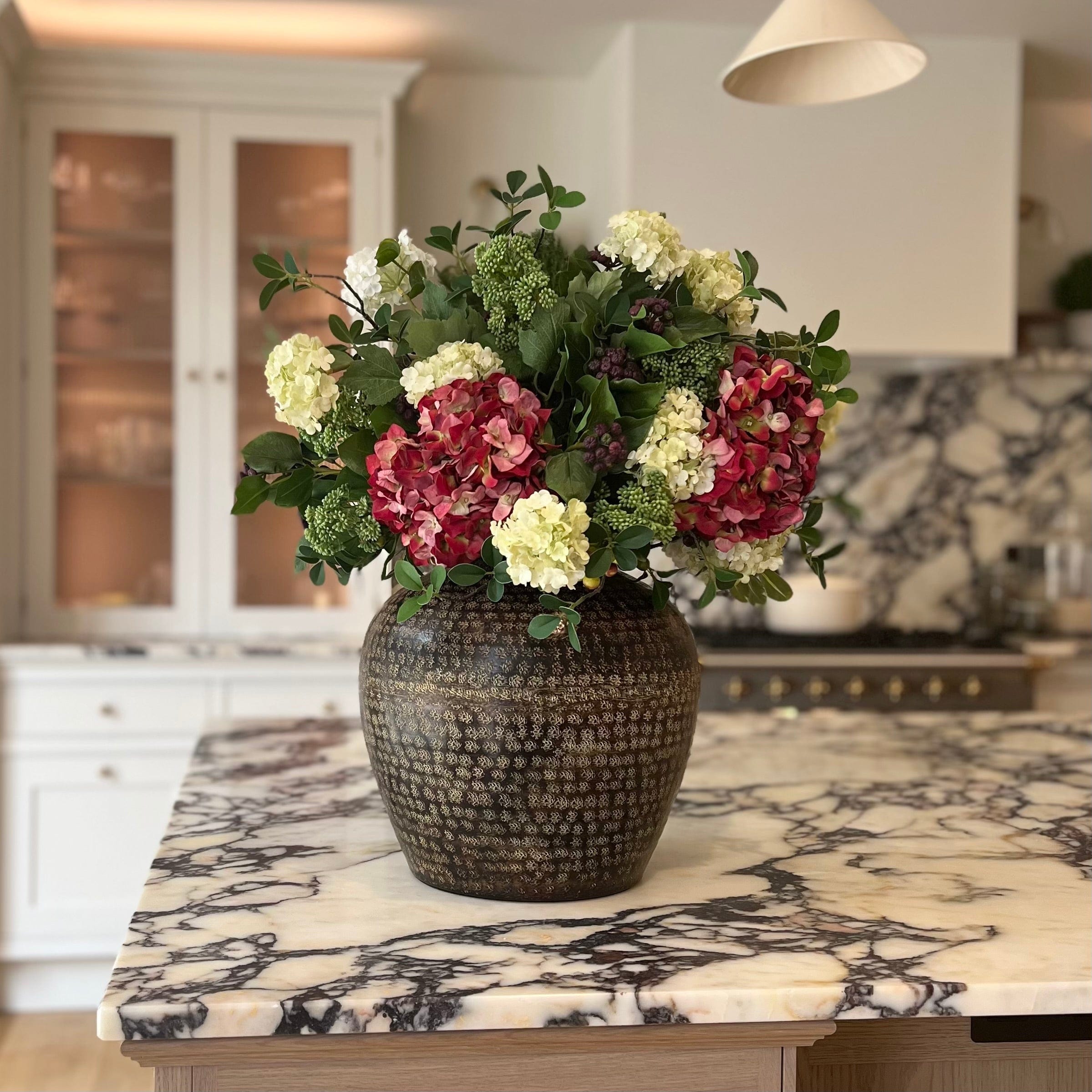 Realistic Winter Aura Arrangement by The Faux Flower Company