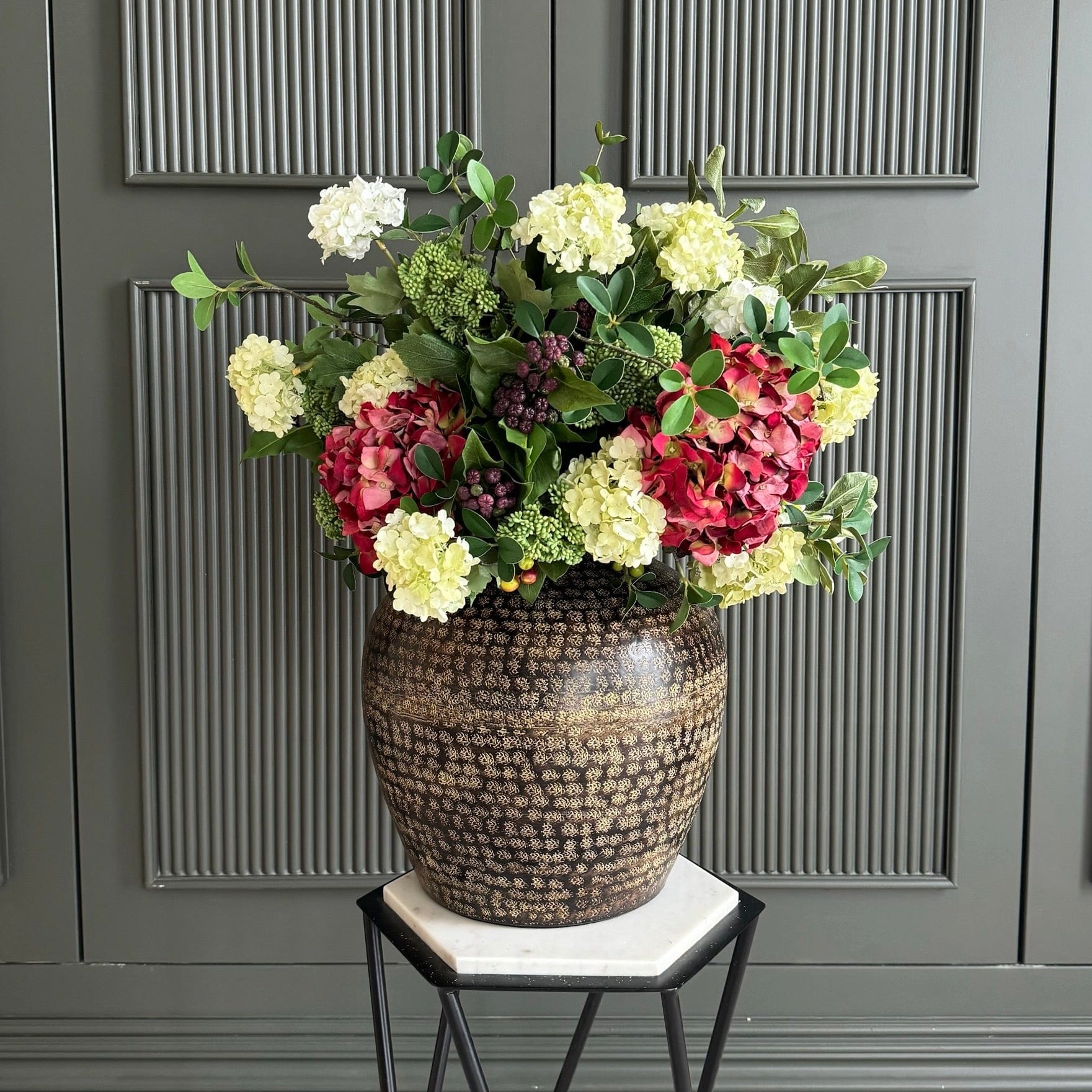 Realistic Winter Aura Arrangement by The Faux Flower Company